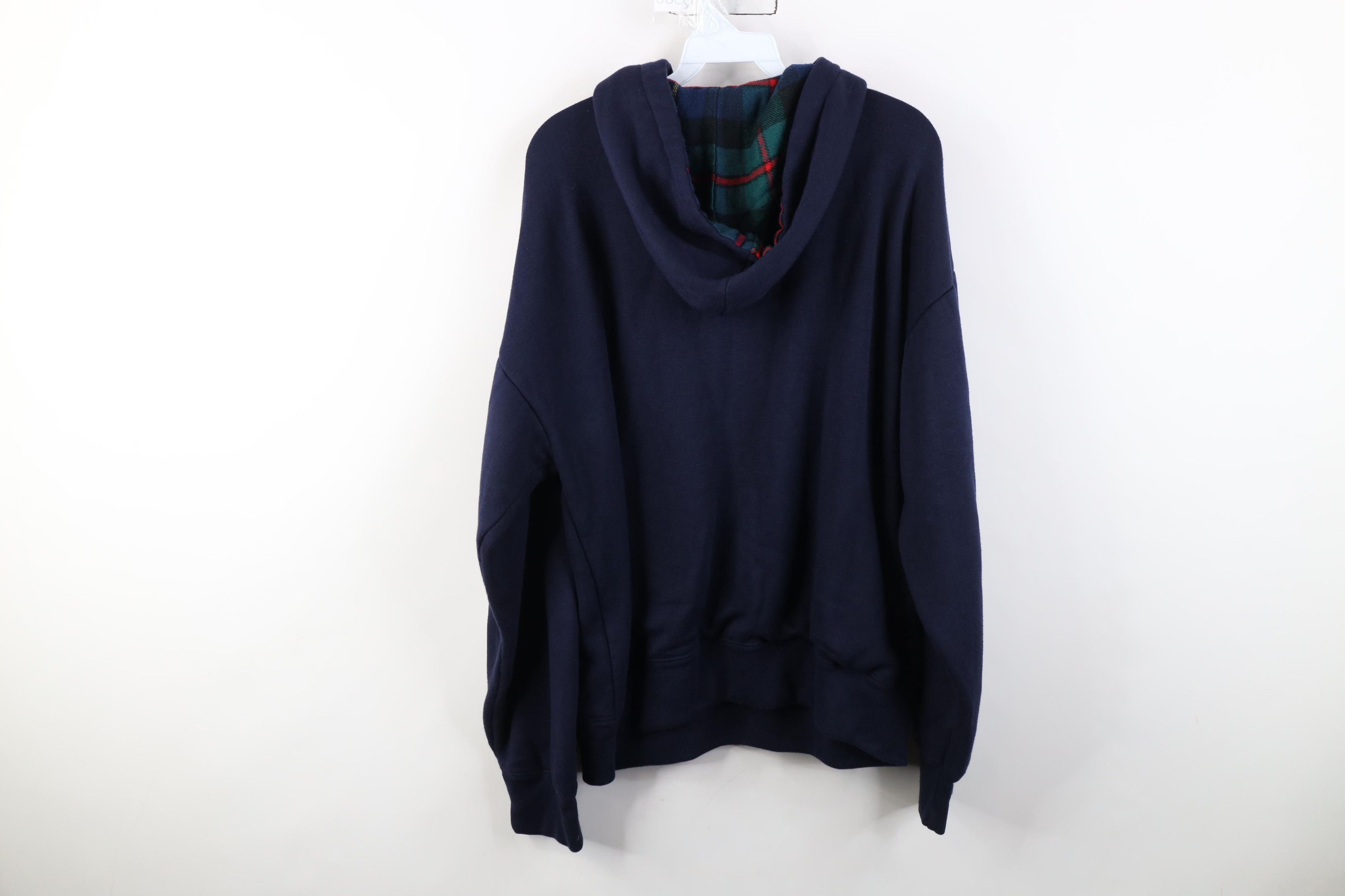 Vintage Vintage 90s Streetwear Waffle Knit Lined Henley Hoodie Blue Size US L / EU 52-54 / 3 - 13 Thumbnail