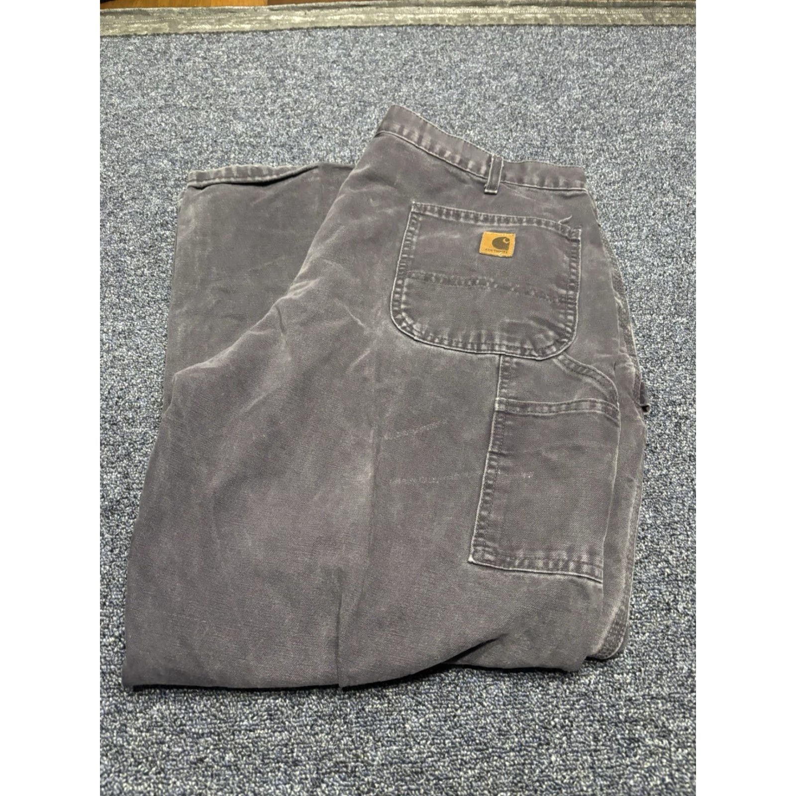 Carhartt VINTAGE Carhartt Pants Carpenter Canvas Grey 40x30 Regular 30 Inseam Mens Workwear Cargo Pocket Cotton Canvas Size US 40 / EU 56 - 4 Thumbnail