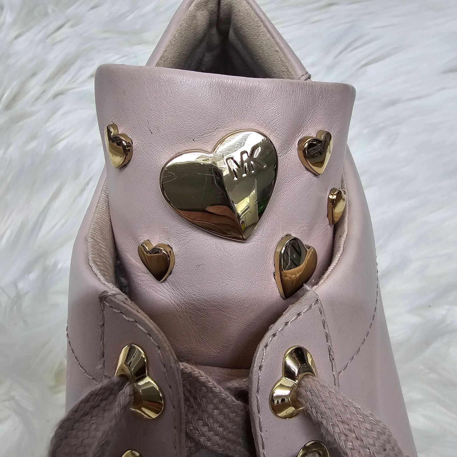 Michael Kors MICHAEL KORS Mindy Leather Sneakers Applicated Hearts 9 M Size US 9 / IT 39 - 5 Thumbnail