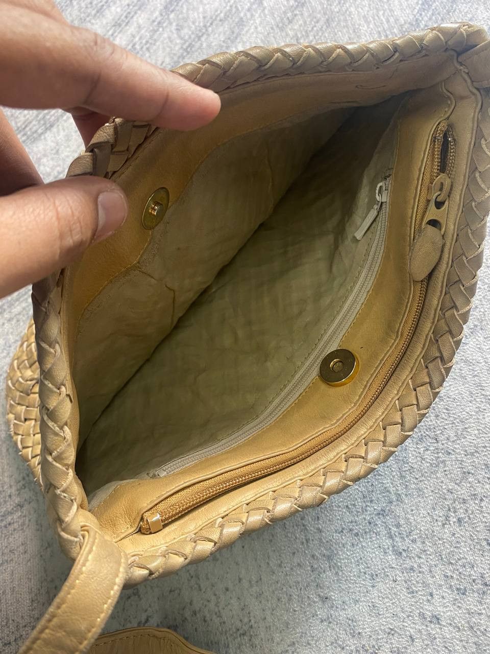 Leather × Vintage Leather Woven Shoulder Bag Size ONE SIZE - 7 Thumbnail