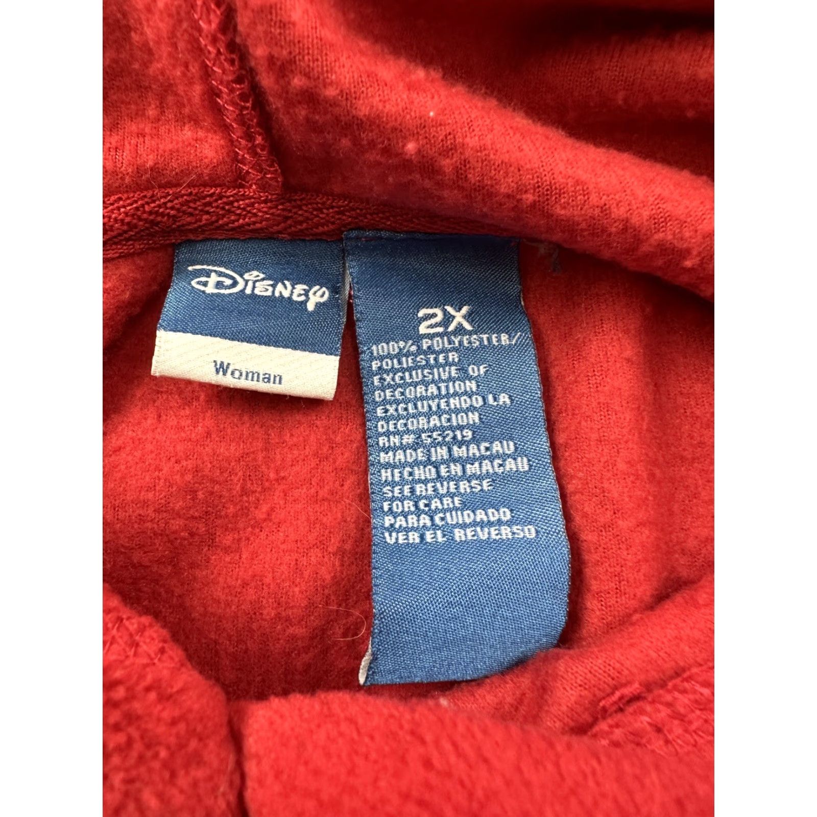 Disney Disney Mickey Mouse Hoodie Pullover Red Plus Size 2X 2XL Womens Size XXL / US 16-18 / IT 52-54 - 4 Thumbnail