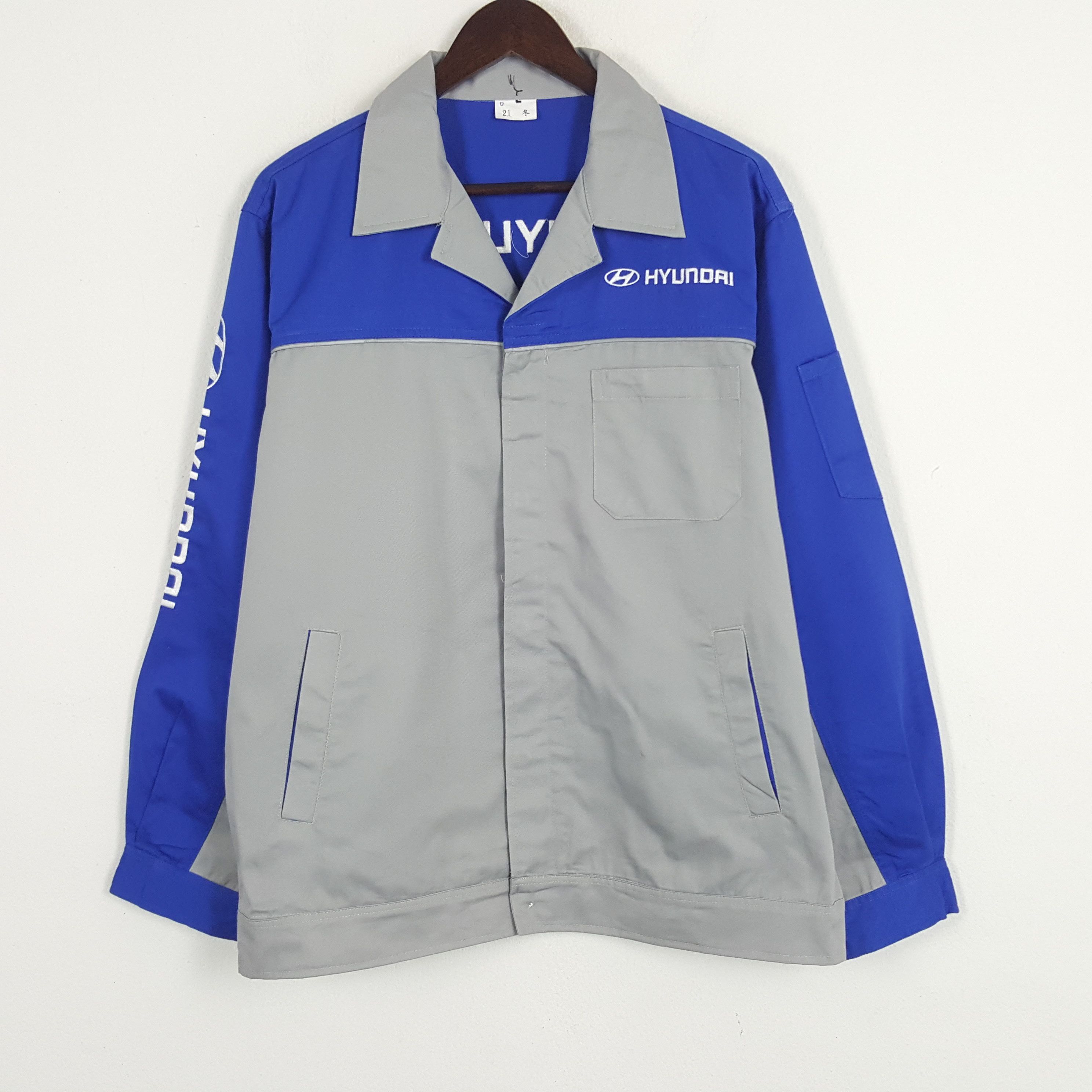 Japanese Brand × Vintage Vintage Hyundai Embroidery Worker Uniform Jacket Size US L / EU 52-54 / 3 - 3 Thumbnail