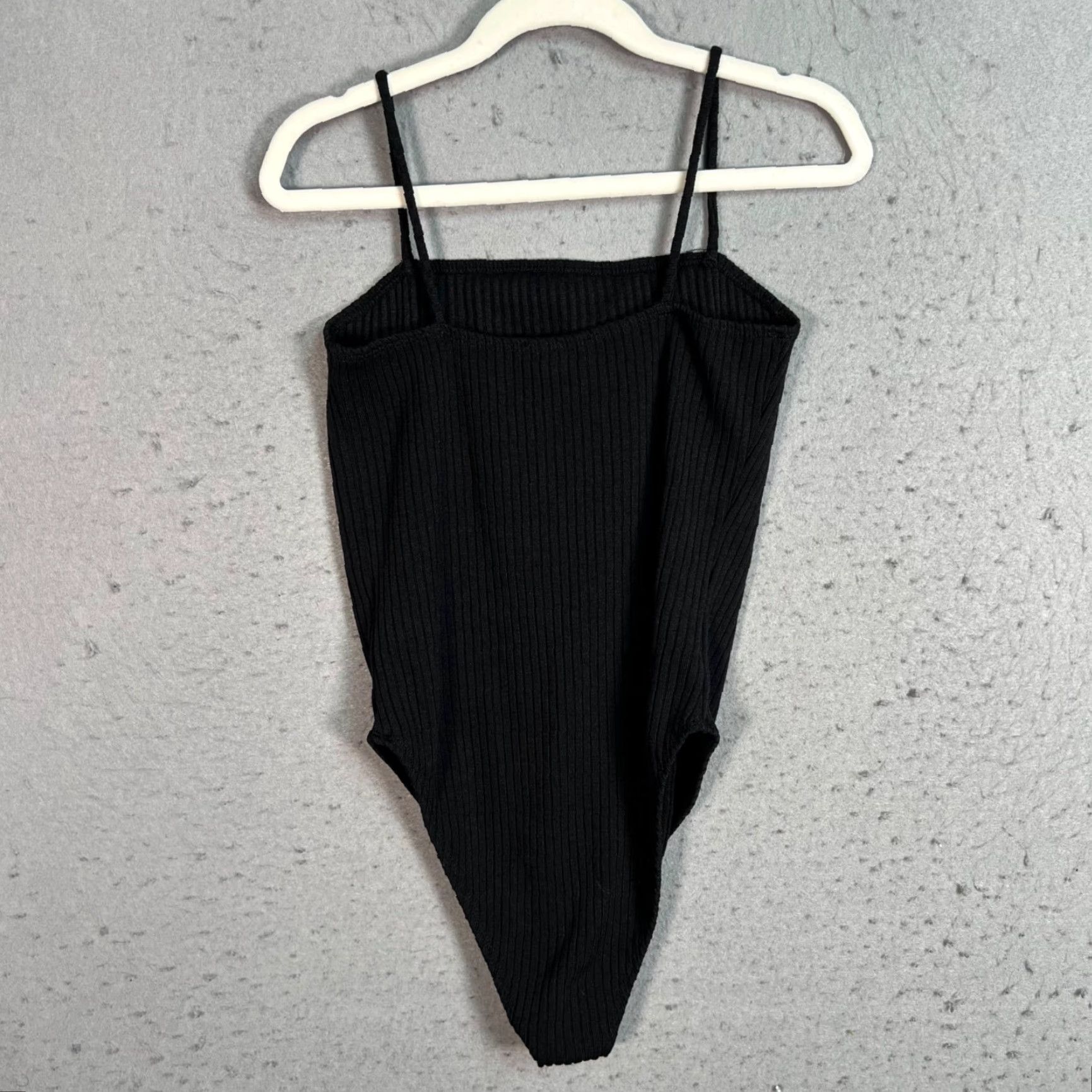 Topshop VINTAGE Topshop Womens Black Ribbed Bodysuit Shirt Womens XS? Size S / US 4 / IT 40 - 2 Thumbnail