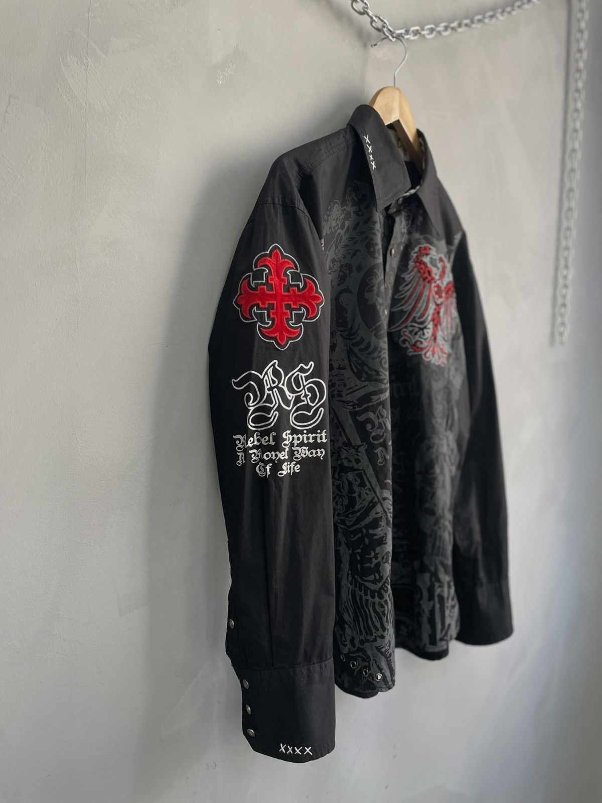 Affliction Skull punk grunge Affliction style shirt button up y2k Size US L / EU 52-54 / 3 - 6 Thumbnail