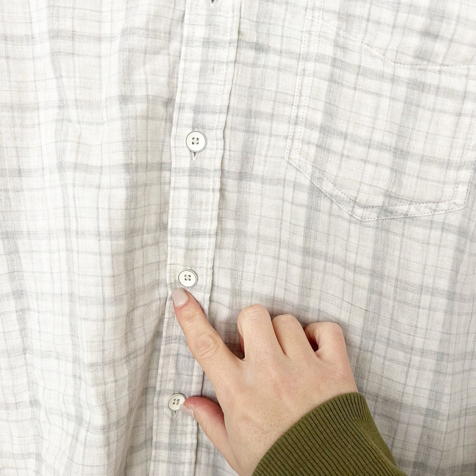Rails Rails Owens White Gray Plaid Long Sleeve Button Down Sz M Size US M / EU 48-50 / 2 - 5 Thumbnail