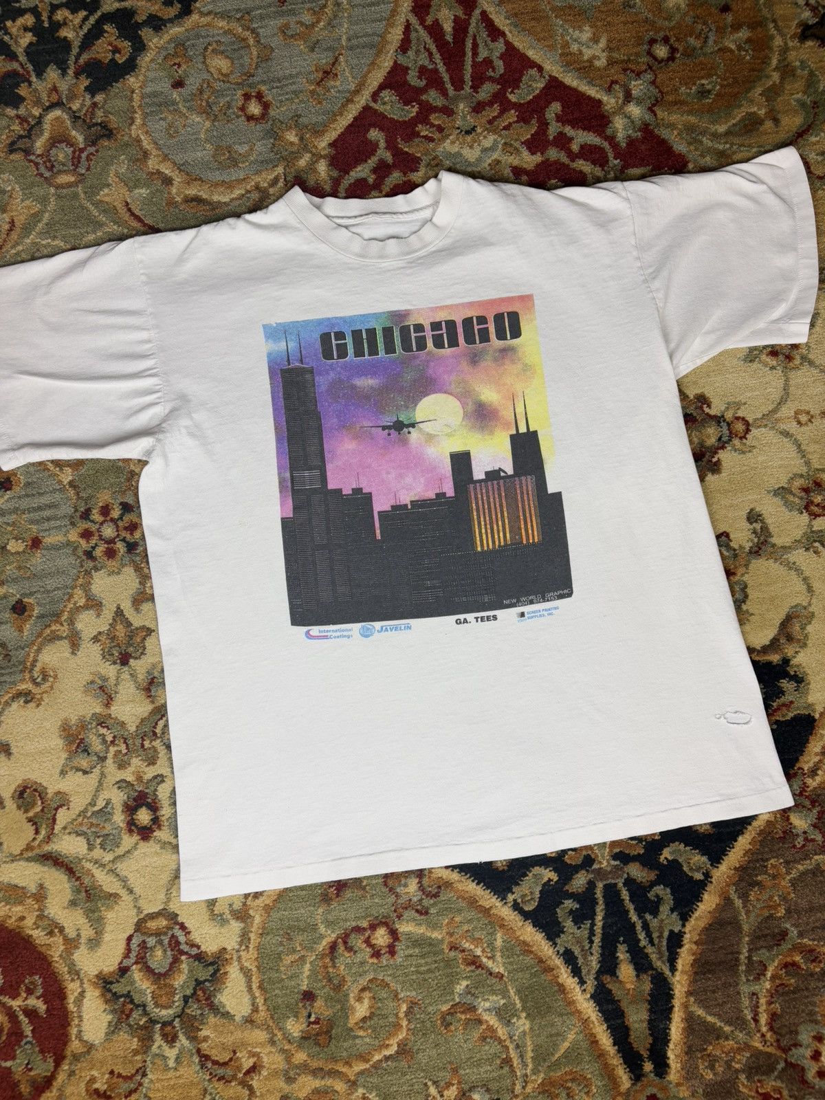 Vintage Vintage 90’s Chicago City T-Shirt Size US L / EU 52-54 / 3 - 2 Thumbnail
