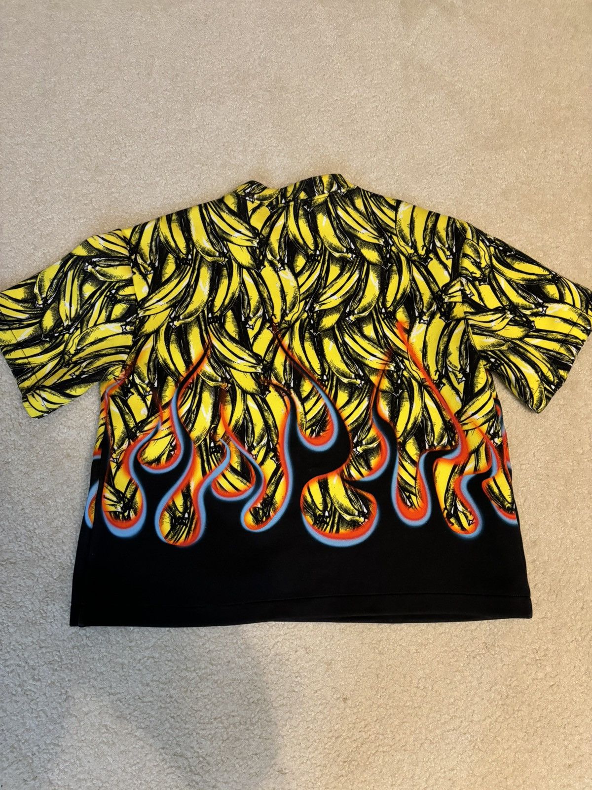 Prada Prada Banana Flame Print Bowling Tee Size US M / EU 48-50 / 2 - 7 Thumbnail