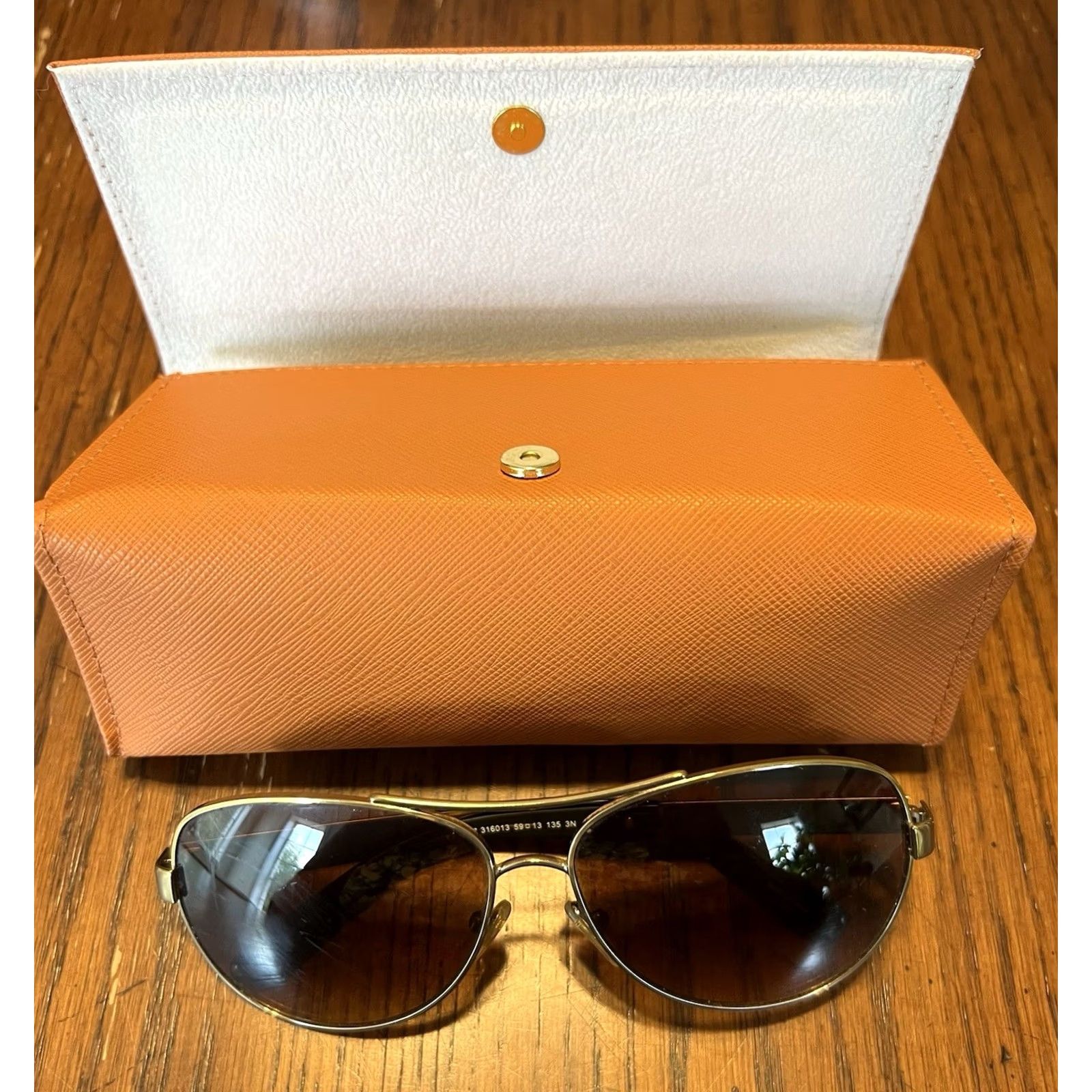 Tory Burch Tory Burch Aviator Gold Sunglasses Brown Frames Only Size ONE SIZE - 2 Thumbnail