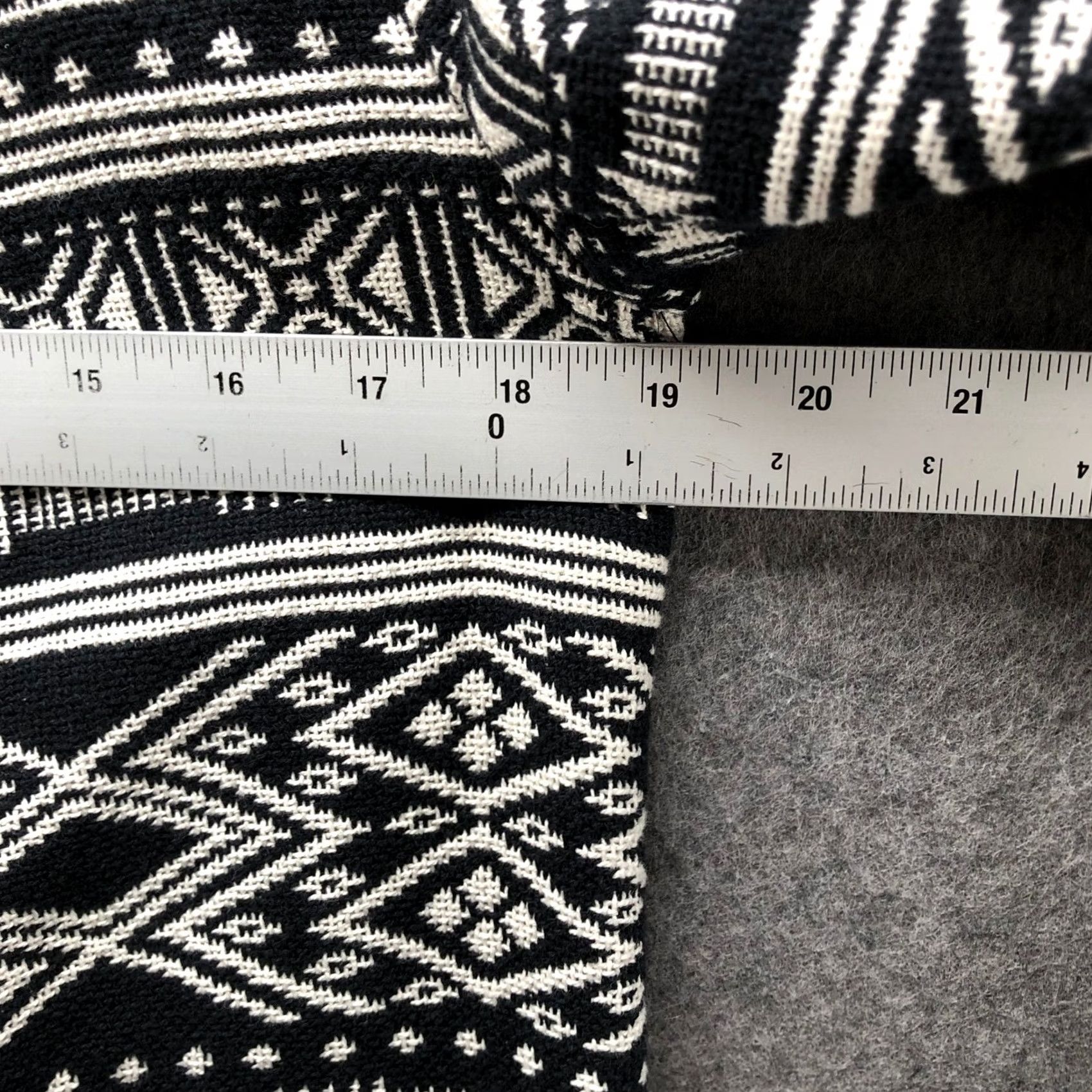 H&M VINTAGE HM Conscious Western Print Jacket Womens 2 Black White Jacquard Open Front Size XS / US 0-2 / IT 36-38 - 7 Thumbnail
