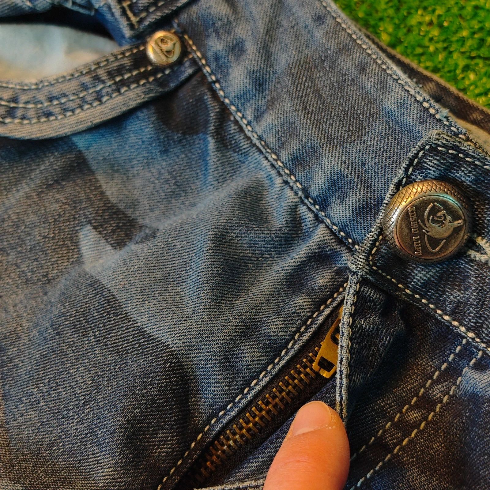 Other Kosmo Lupo Jeans Mens 32x32 Blue Straight acid overdye wash Size US 32 / EU 48 - 8 Thumbnail