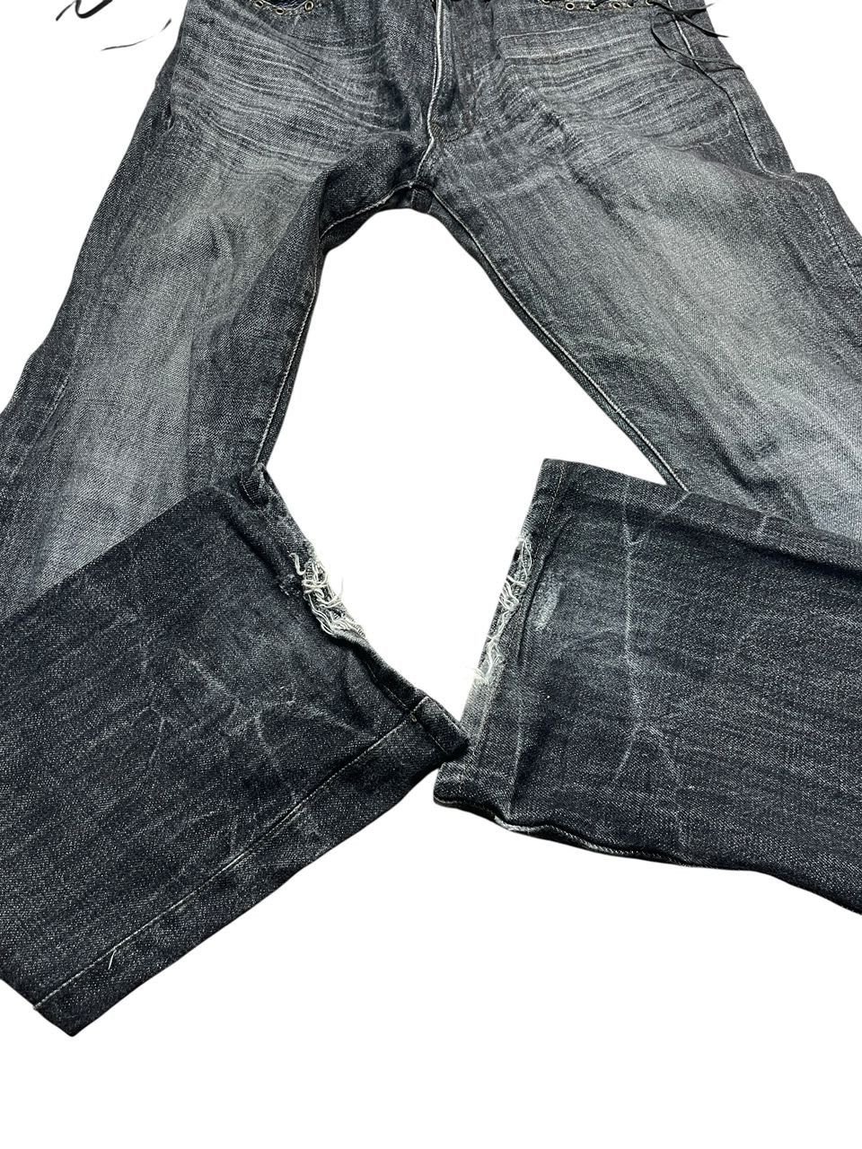 Japanese Brand Vintage Schlussel Rare Denim Flare Pants Size US 32 / EU 48 - 8 Thumbnail