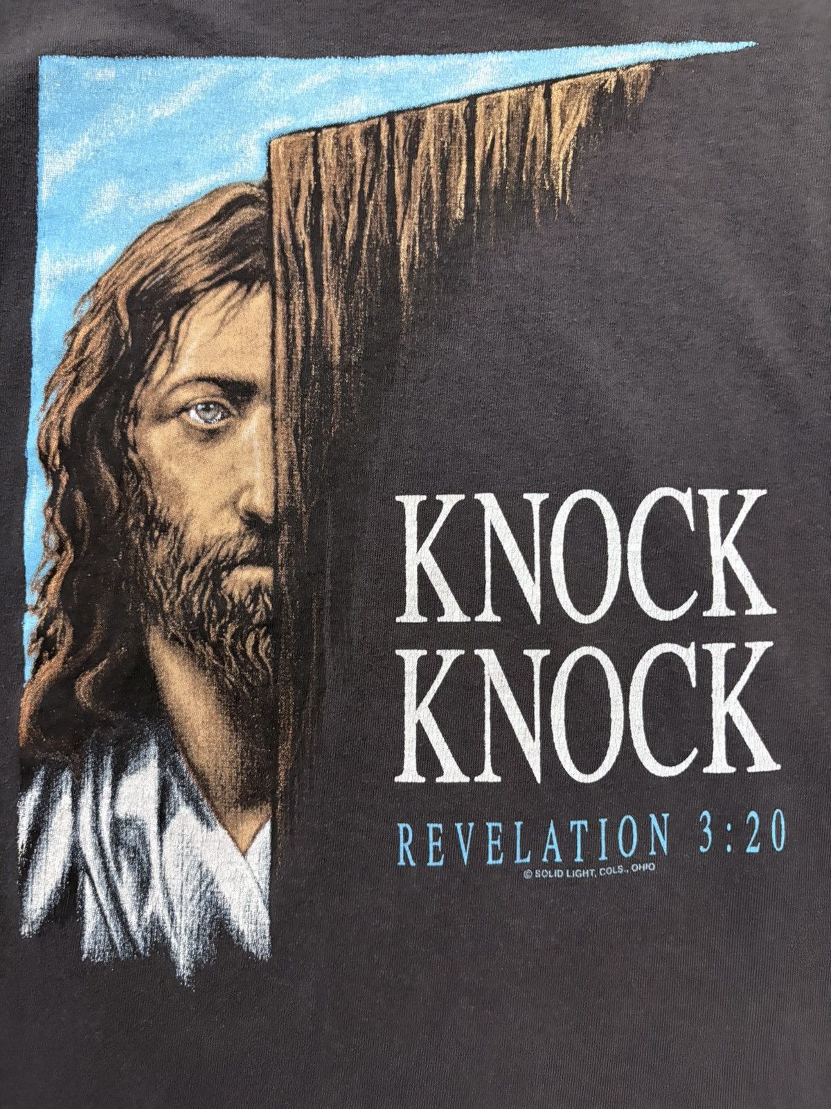 Vintage 90’s Knock Knock Jesus Tee Vintage Single Stitch Size US L / EU 52-54 / 3 - 3 Thumbnail