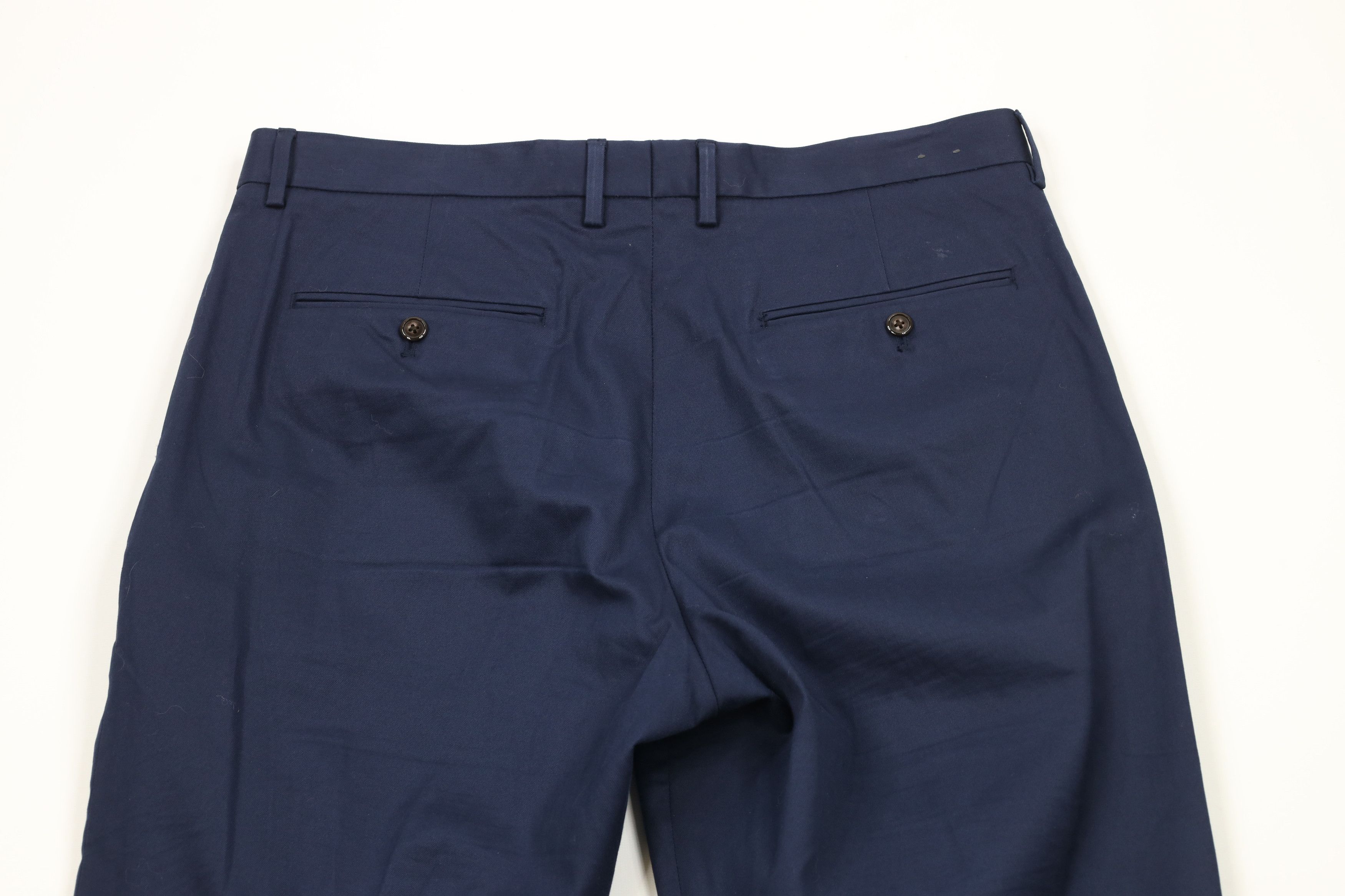 J.Crew × Vintage J Crew Bowery Classic Fit Stretch Chino Pants Navy Blue Size US 35 - 11 Thumbnail