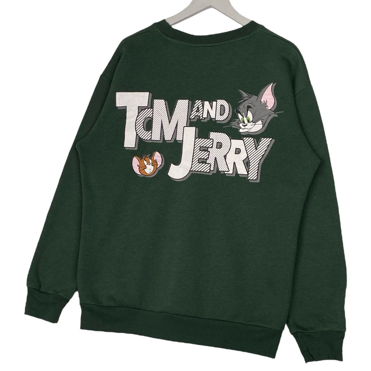 Designer × Vintage Vintage Tom&Jerry Printed Crewneck Sweatshirt Green Size L / US 10 / IT 46 - 6 Thumbnail