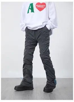 Pleated Nylon Pants