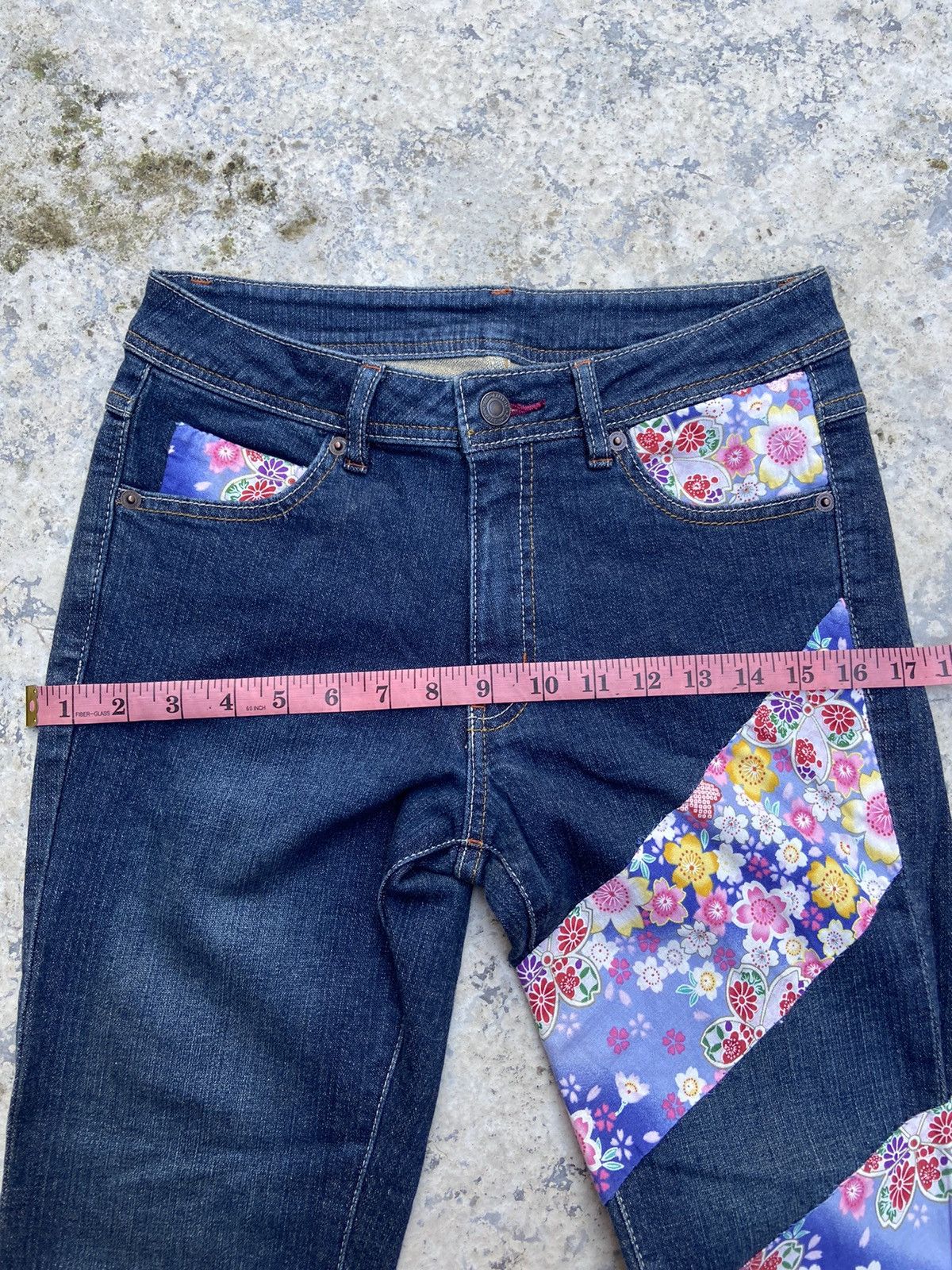 Beauty Beast × Hysteric Glamour × Japanese Brand Vtg denim flare stripe floral cross Size 27" / US 4 / IT 40 - 11 Thumbnail