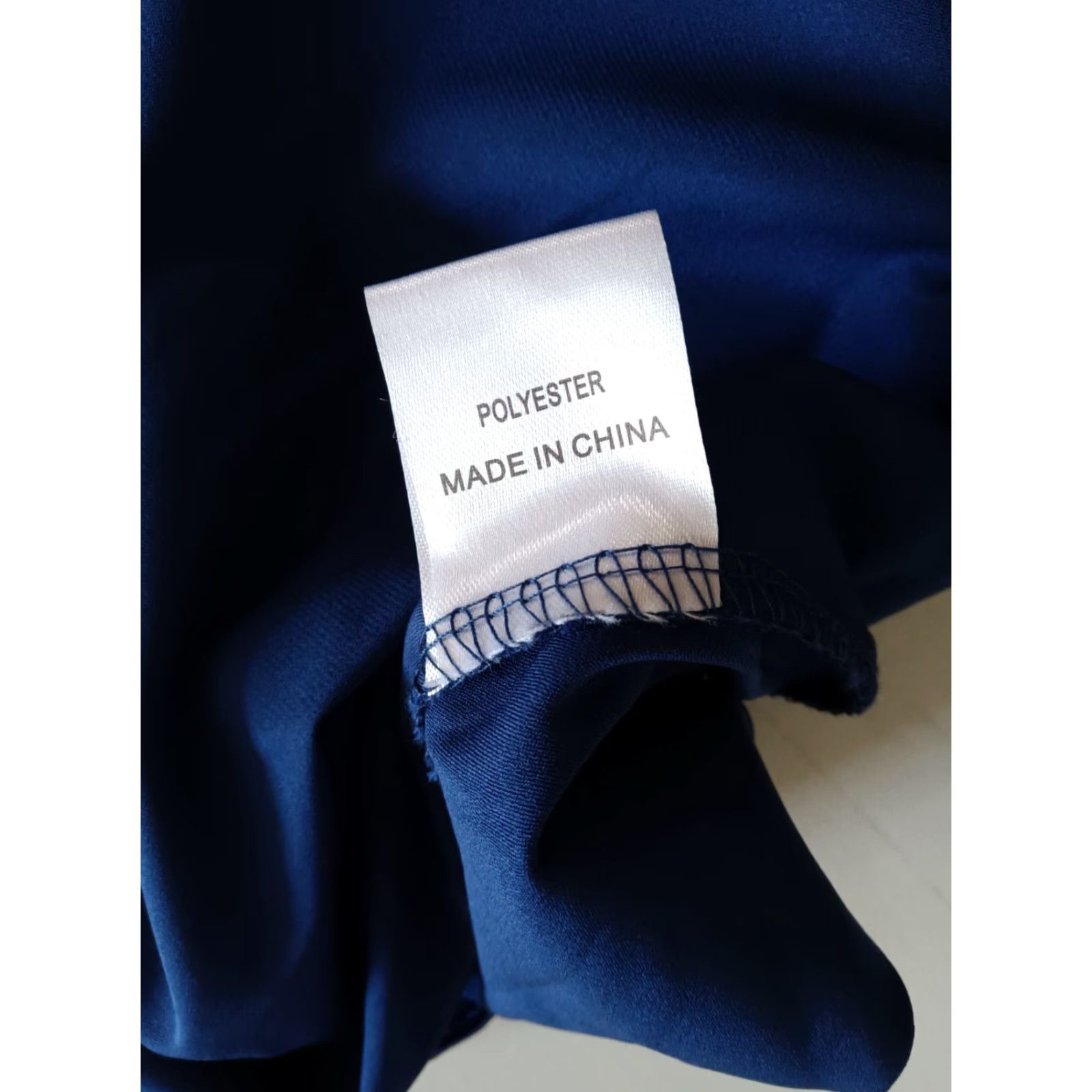Vintage Yim Eili Halter Maxi Dress Navy Blue Polyester Size M Sleeveless Adult Regular Wedding Bridesmaid Size ONE SIZE - 6 Thumbnail