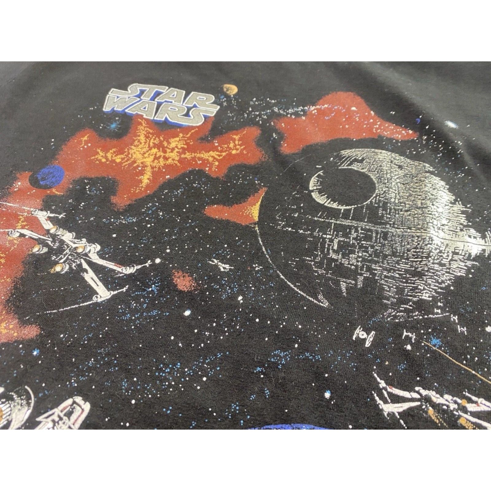 Disney VINTAGE Walt Disney World Star Wars T-Shirt Mens Large Black Short Sleeve Crew Neck T-Shirt 100% Cotton Movie Theme Star Wars Mens Vintage Size L Size US L / EU 52-54 / 3 - 5 Thumbnail
