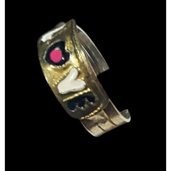 Other Coquette Gold Tone Enamel Filled Love Ring Size 8 Size ONE SIZE - 3 Thumbnail