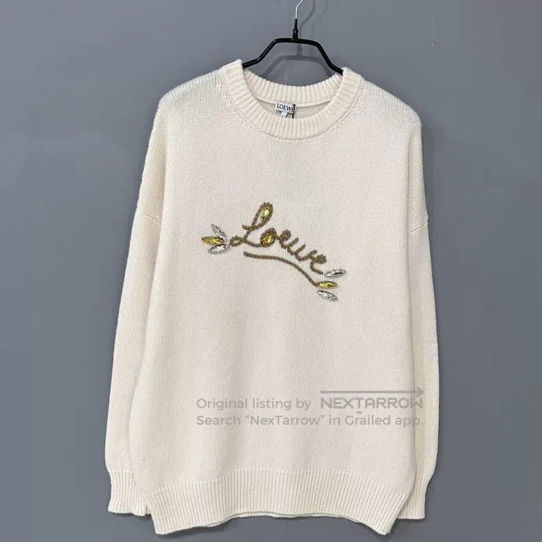 Loewe Loewe Embroidered and Woven Diamond Logo Sweater Size XS / US 0-2 / IT 36-38 - 1 Thumbnail