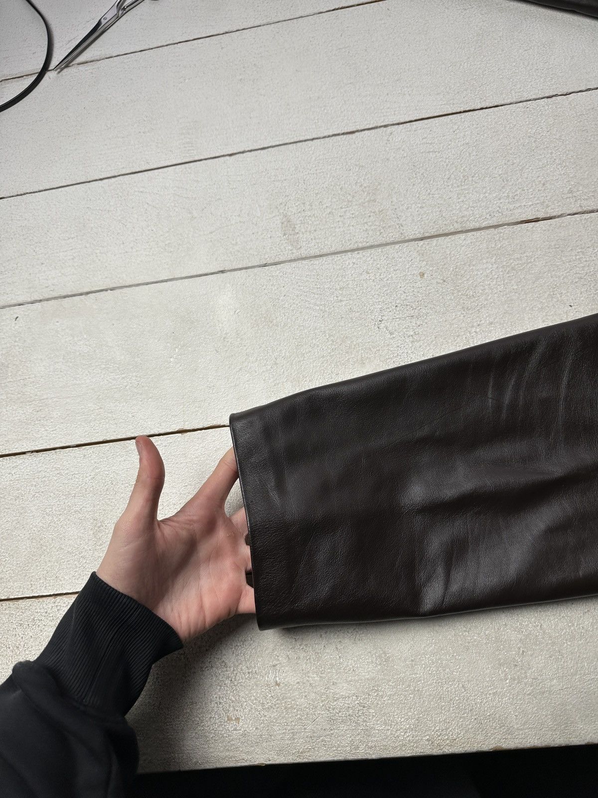 Leather 🚨Vintage leather pants motorcycles BROWN LUXURY Y2K Size 32" / US 10 / IT 46 - 12 Thumbnail