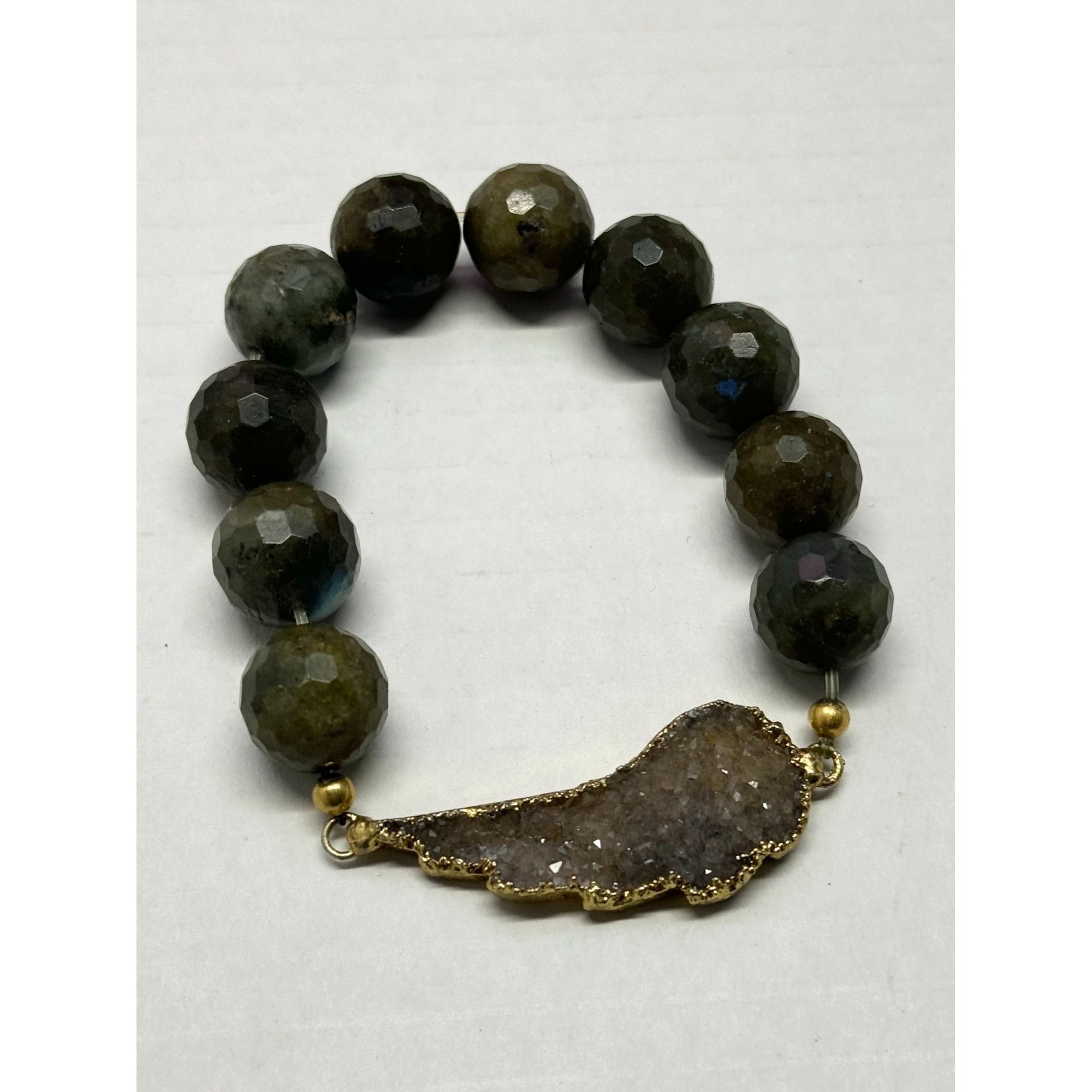 Vintage Vintage semi precious druzy stretch bracelet Size ONE SIZE - 4 Thumbnail