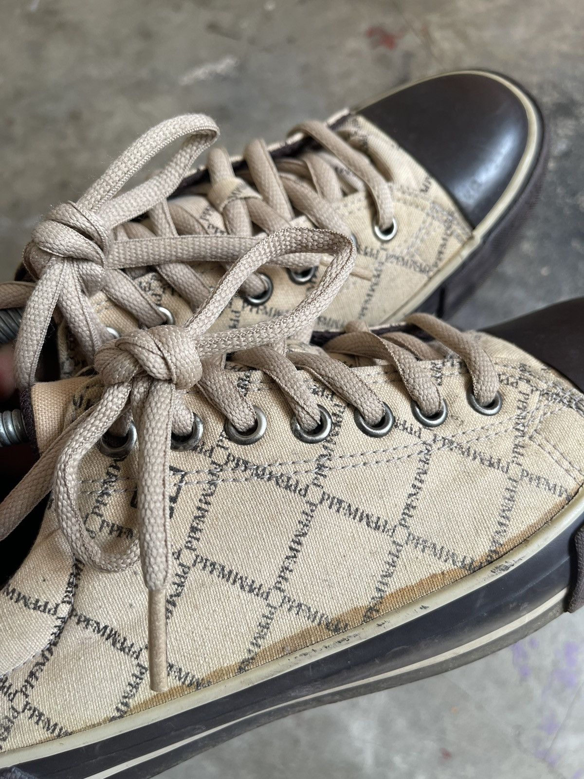PPFM PPFM Monogram Low Top Sneakers Size US 10 / EU 43 - 5 Thumbnail