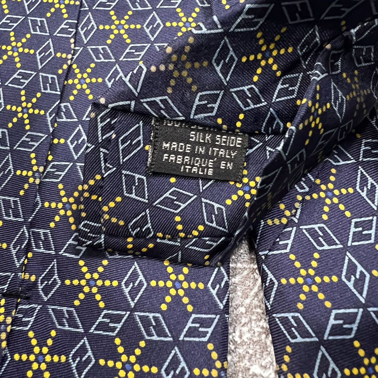Fendi ▪️LOT OF 3 FENDI TIE FF MONOGRAM DESIGN LUXURY MEN NECKTIE Size ONE SIZE - 17 Thumbnail
