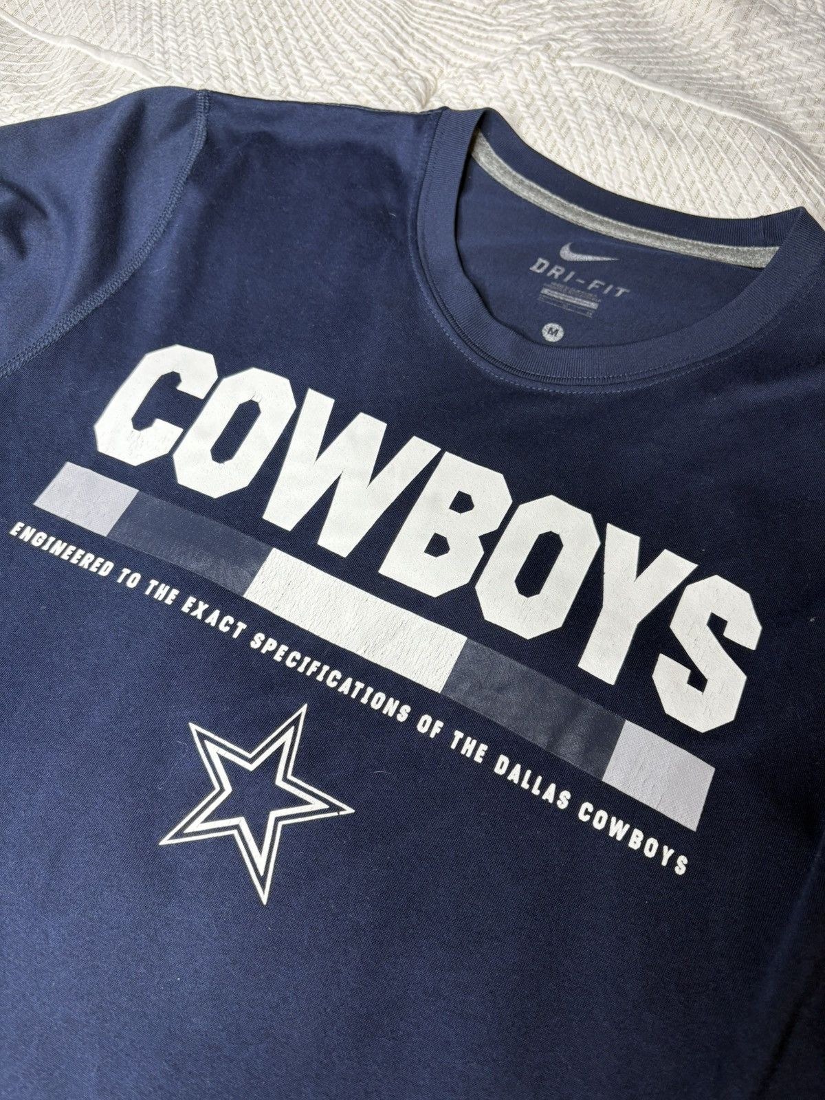 Nike Nike NFL Dallas Cowboys Dri-Fit Long Sleeve Shirt “Navy” Size US M / EU 48-50 / 2 - 2 Thumbnail