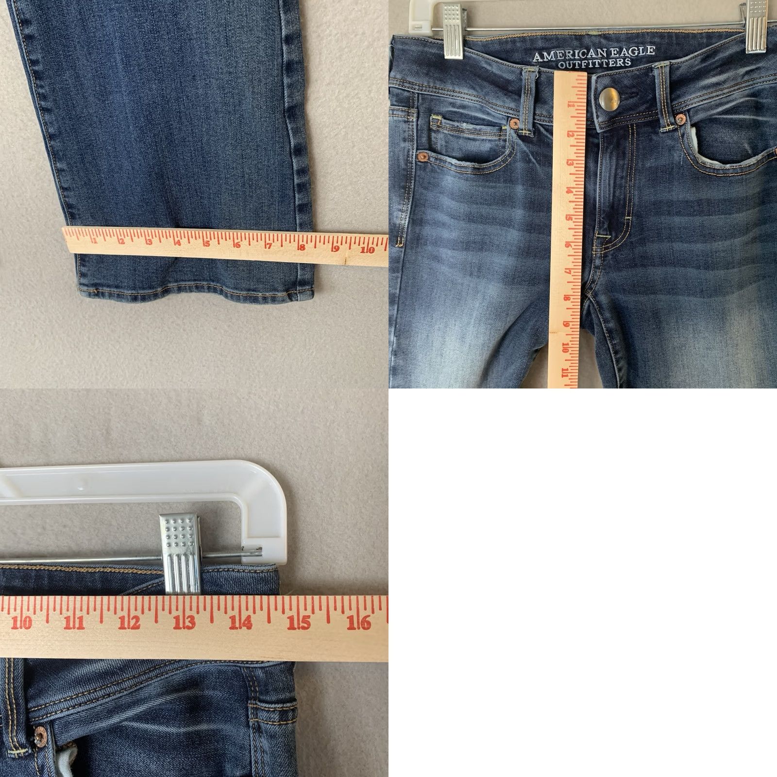 American Eagle Outfitters American Eagle Jeans Women Short 6 Kick Boot Denim Super Stretch Y2K 5-Pocket Zipper Button Baggy N/A Size 28" / US 6 / IT 42 - 8 Thumbnail