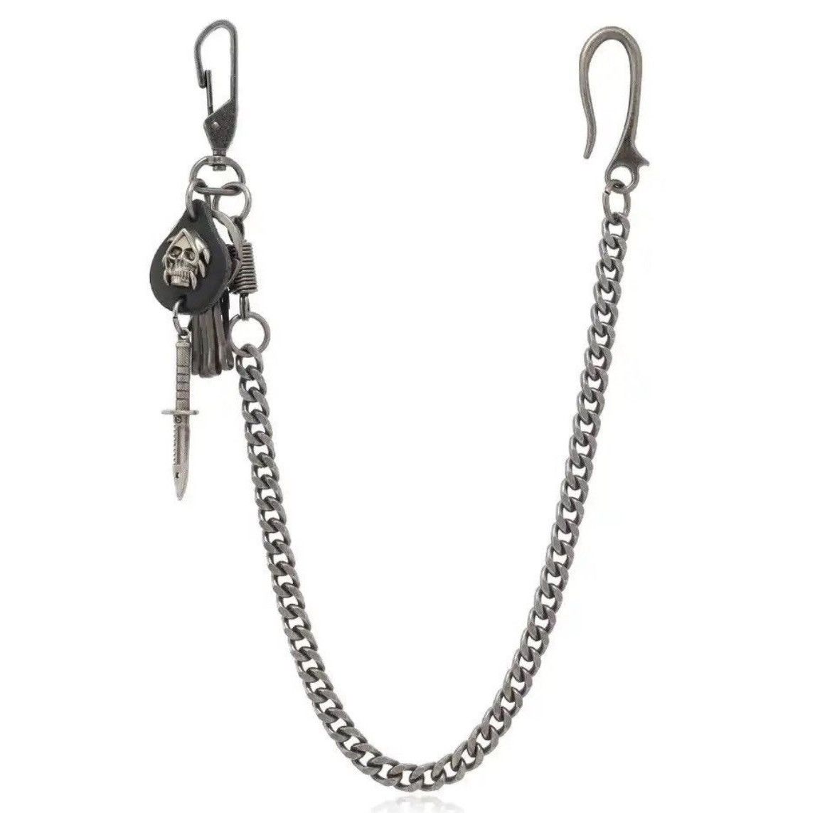 Vintage Jeans Trousers Chains On Pant Skull Ghost Head Size ONE SIZE - 5 Thumbnail