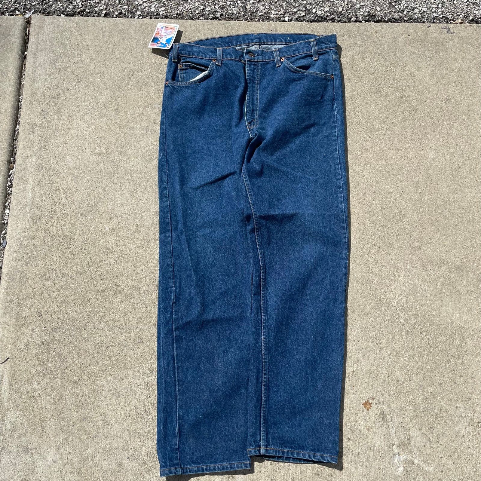 Levi's Levi’s 510 Orange Tab Jeans USA Dark Wash Denim 37x31 Size US 37 - 3 Thumbnail