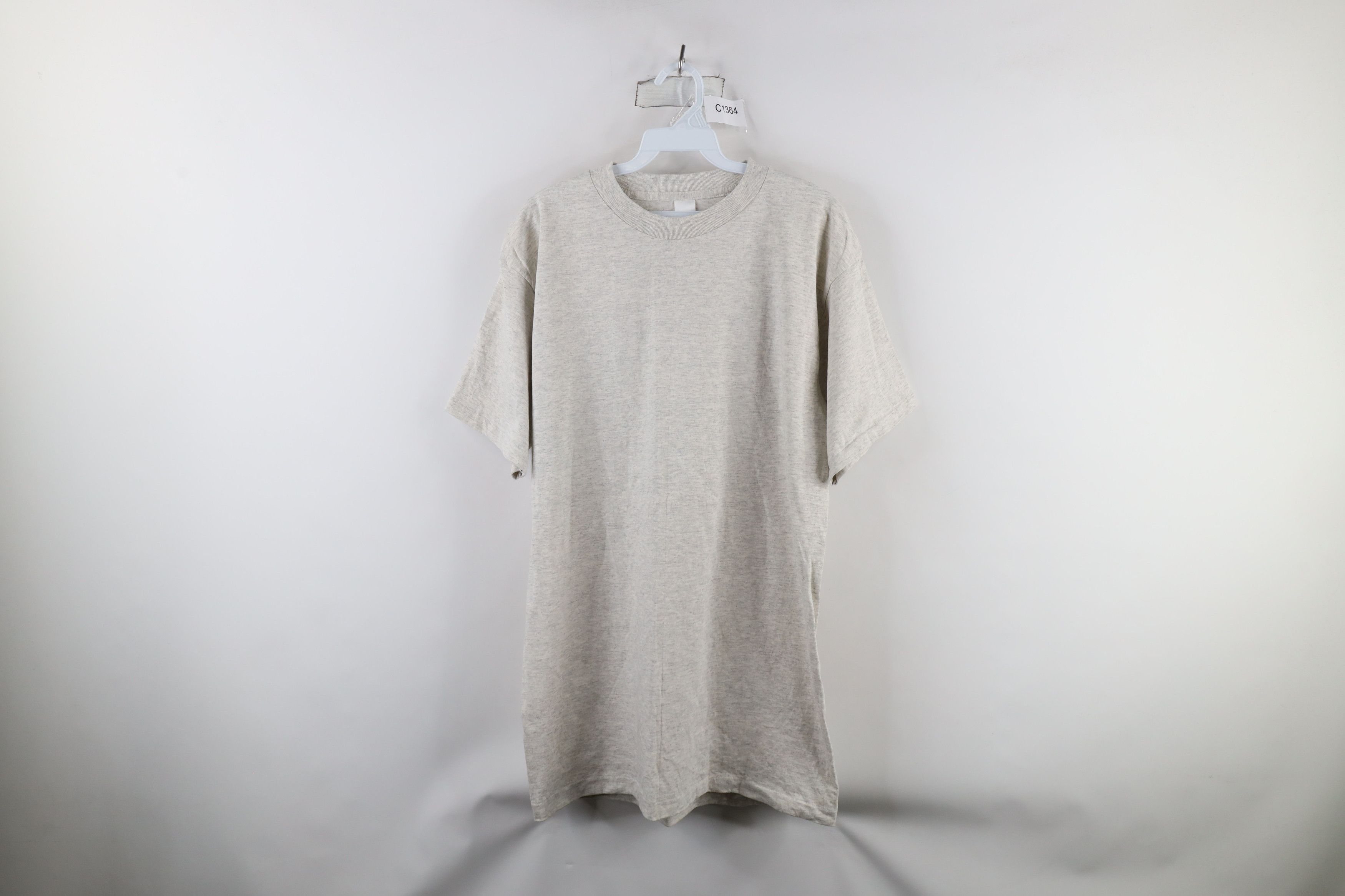 Vintage Vintage 90s Streetwear Cotton T-Shirt Heather Gray USA Size US L / EU 52-54 / 3 - 1 Thumbnail