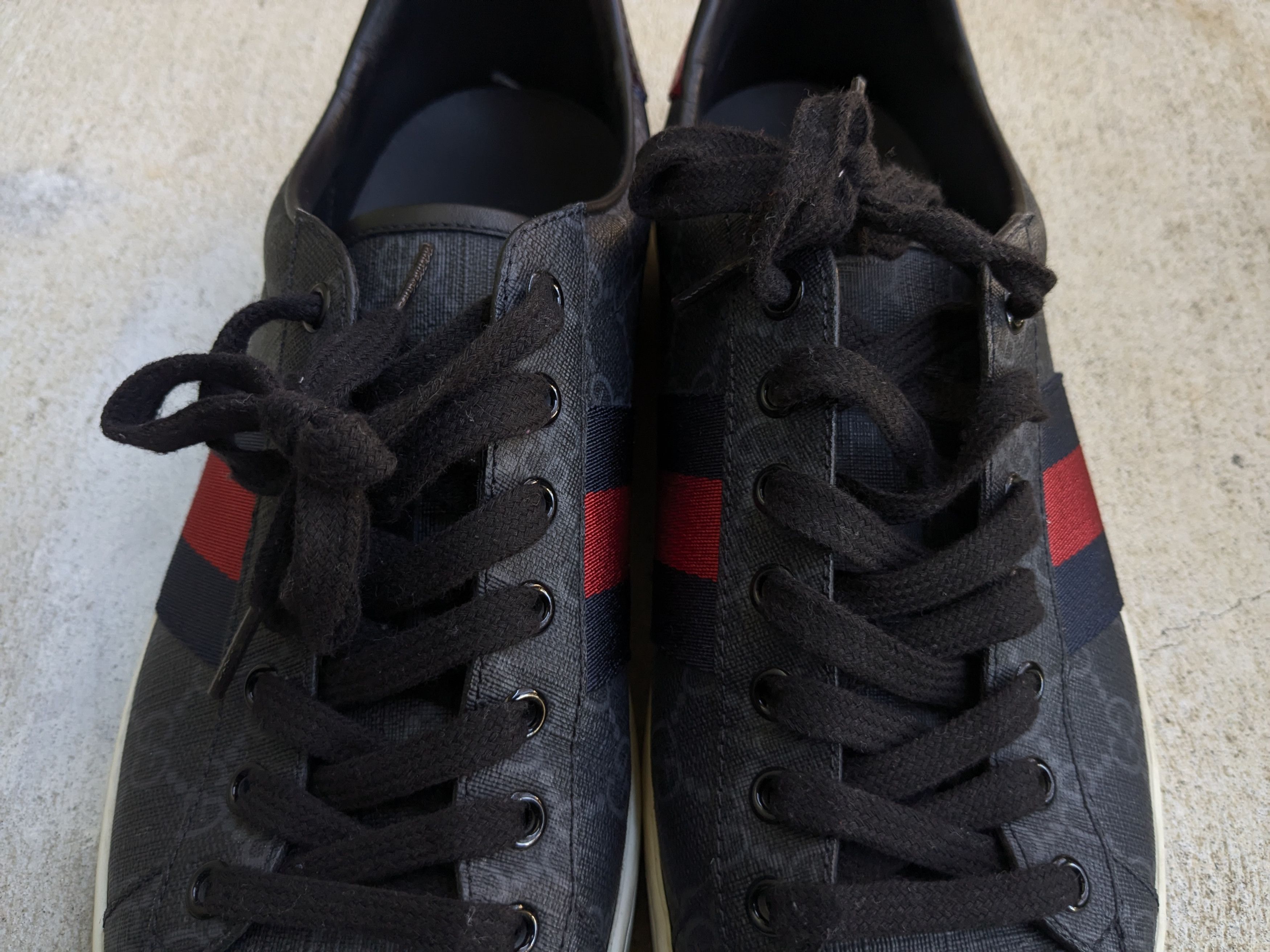 Gucci Gucci Ace Sneakers Monogram Camvas 9.5 Leather Low Tops Size US 9.5 / EU 42-43 - 6 Thumbnail