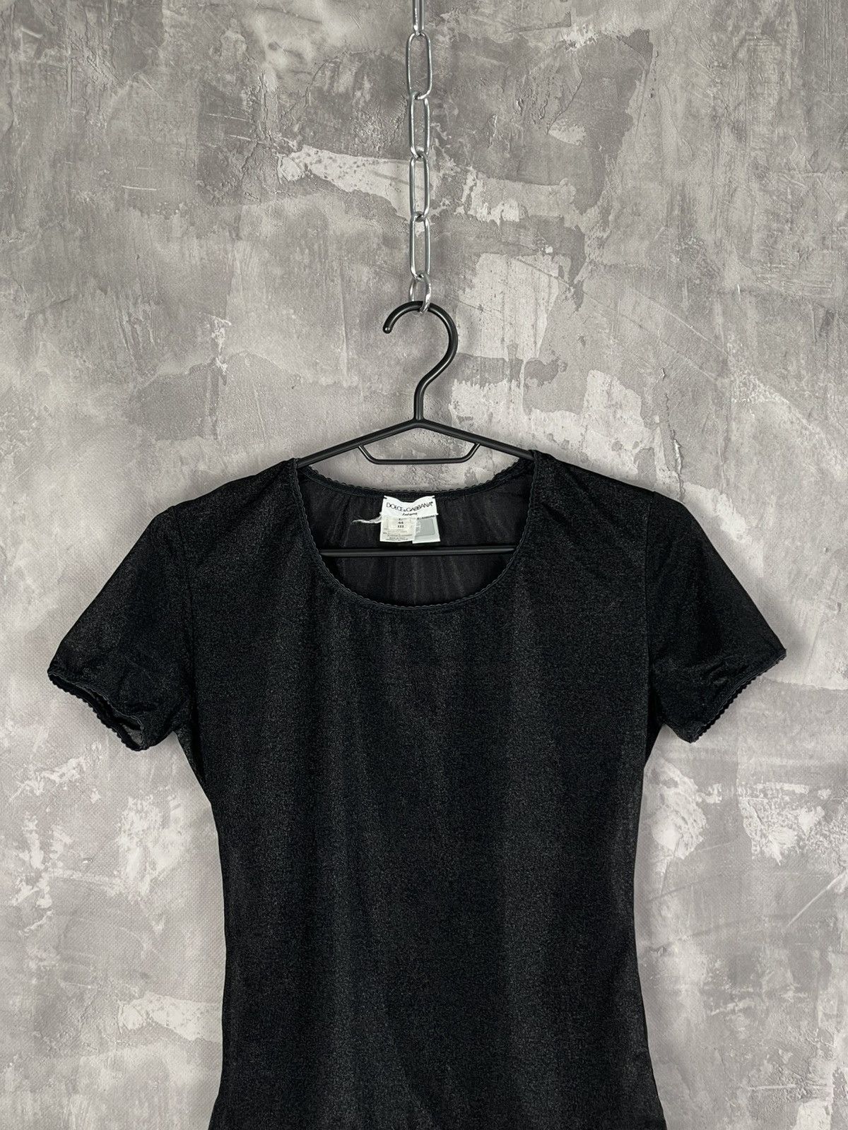 Designer × Dolce & Gabbana Dolce & Gabbana Y2K Intimo Luxury Fabulous Mesh T shirt Size L / US 10 / IT 46 - 2 Thumbnail