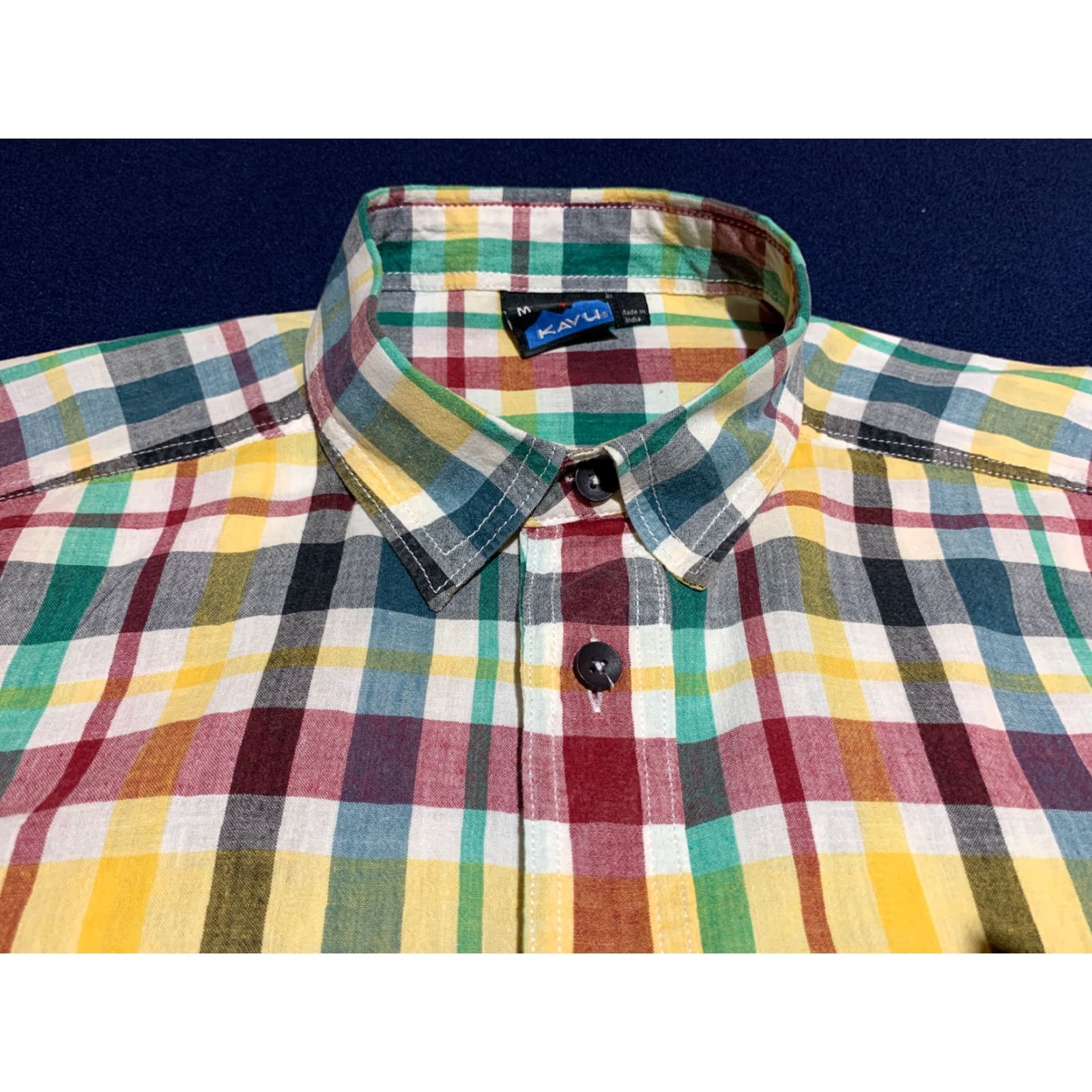 KAVU VINTAGE KAVU Button-Up Shirt Medium Plaid Short Sleeve Mens Size US M / EU 48-50 / 2 - 4 Thumbnail