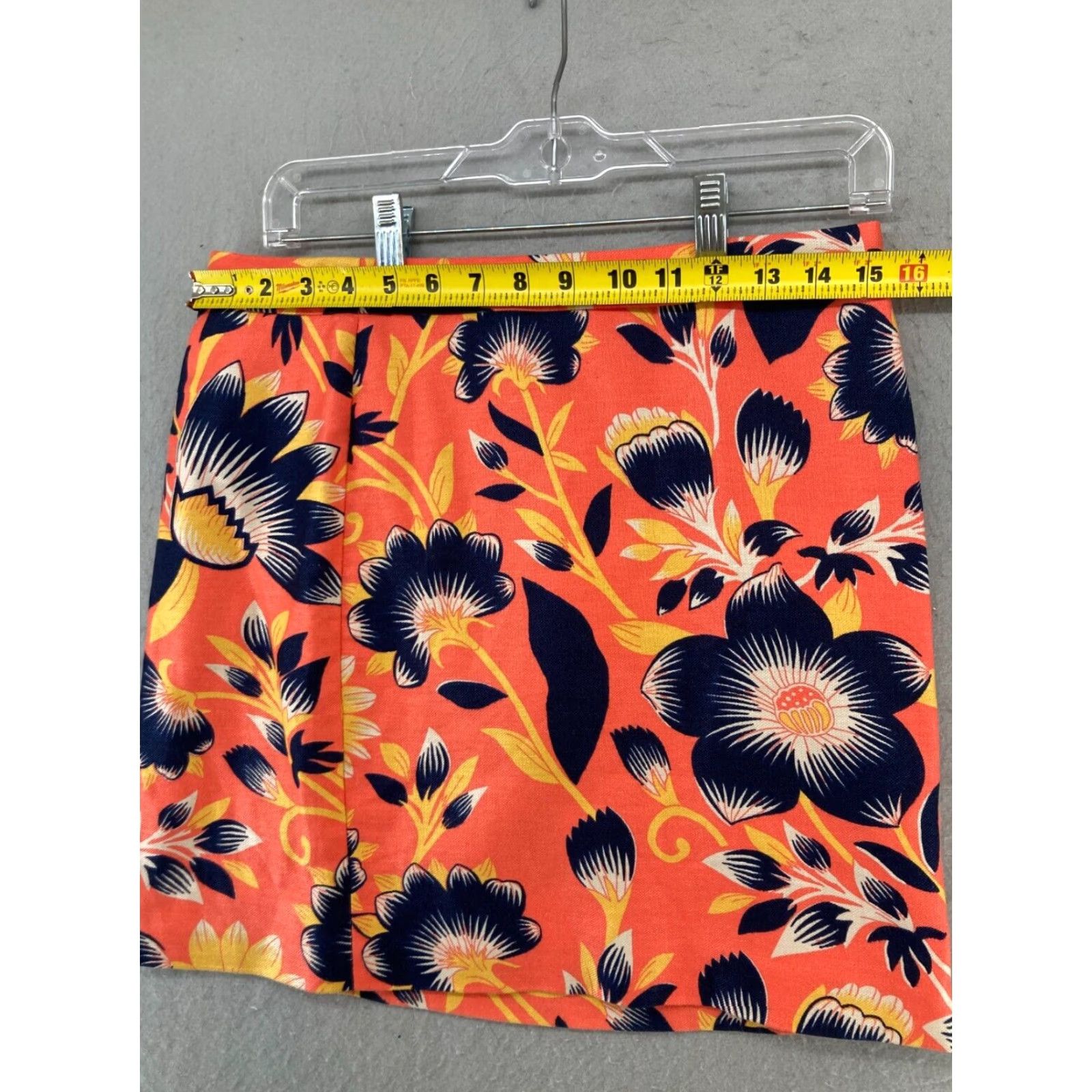 J.Crew J.CREW Skirt Mini Coral Floral Bohemian Linen Women size 2 Short Summer Spring Fall Size 26" / US 2 / IT 38 - 2 Thumbnail
