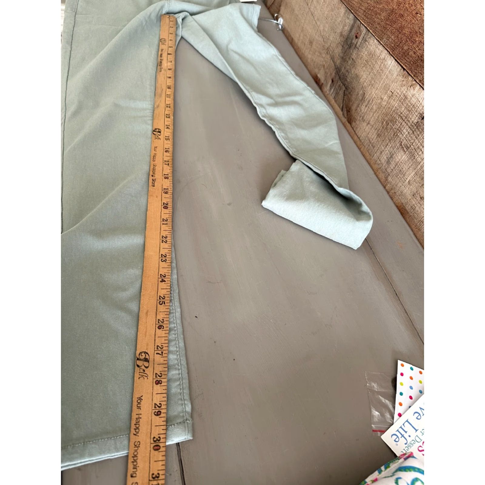 Vintage ROYALTY FOR ME Pants Mid-Rise Skinny Hyper Stretch Size 6 Aloe Green Size 28" / US 6 / IT 42 - 6 Thumbnail
