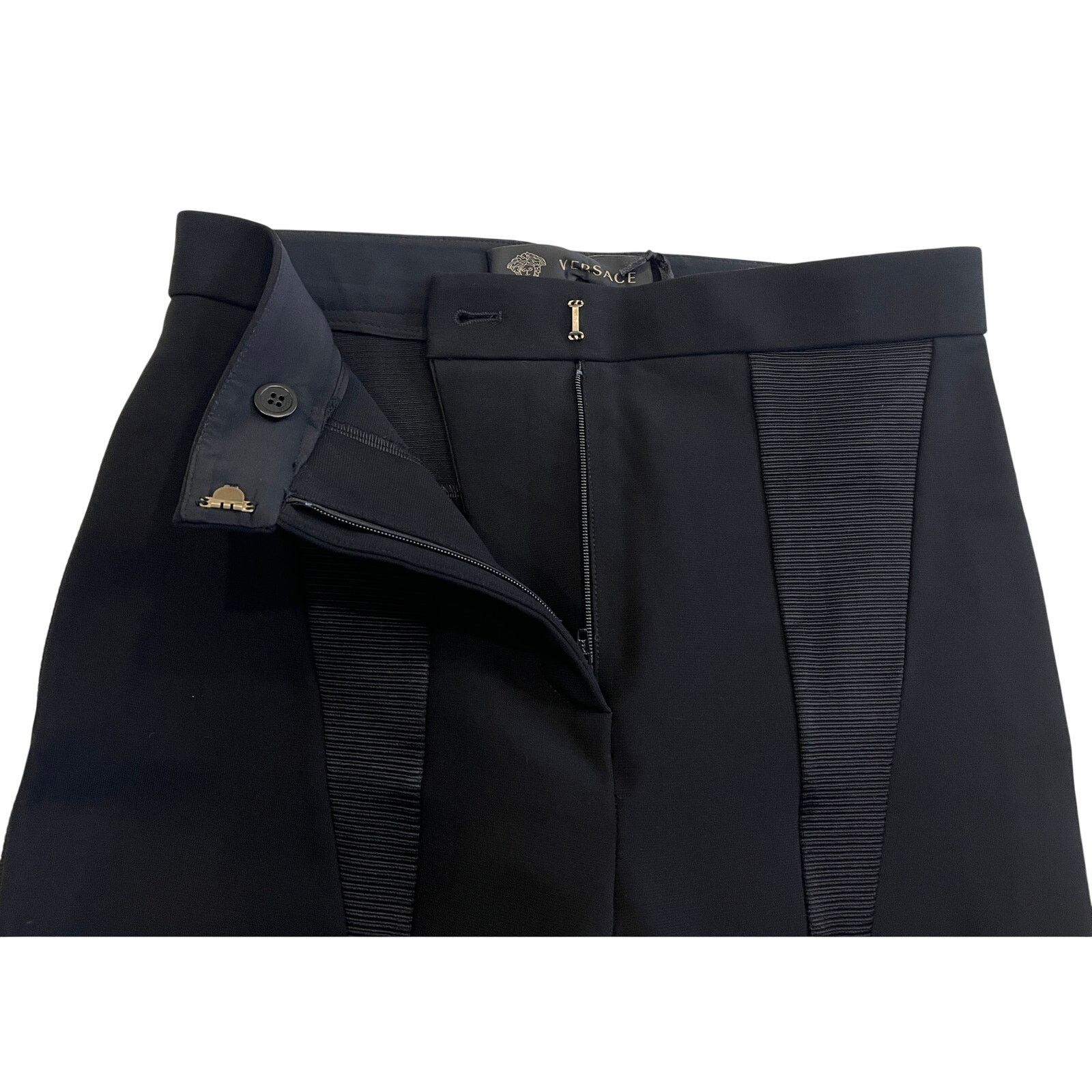 Versace *13-92 VERSACE Women's Stretch Pants Black Size IT40/US4 Size 27" / US 4 / IT 40 - 3 Thumbnail