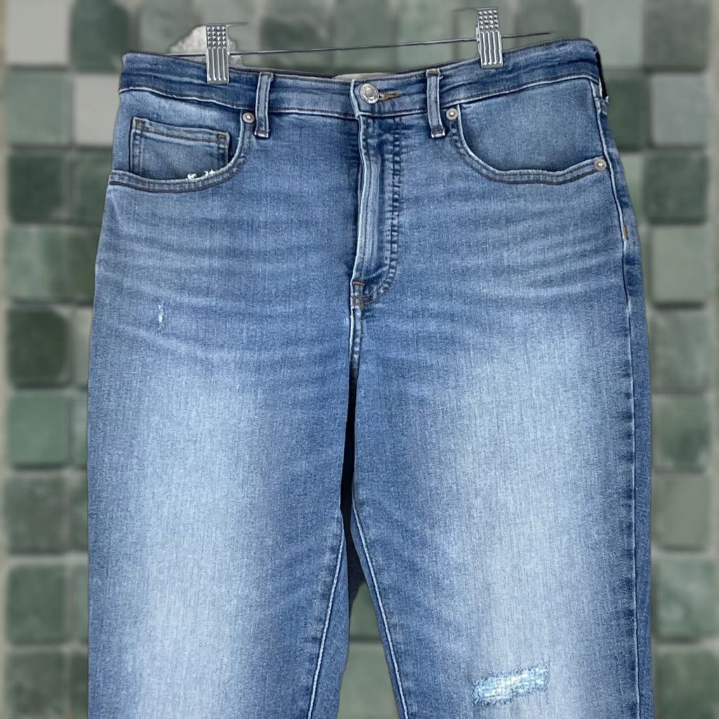 Everlane Everlane Jeans Womens Size 30 Blue denim High Rise Skinny Ankle Raw Hem Casual Size 30" / US 8 / IT 44 - 1 Thumbnail