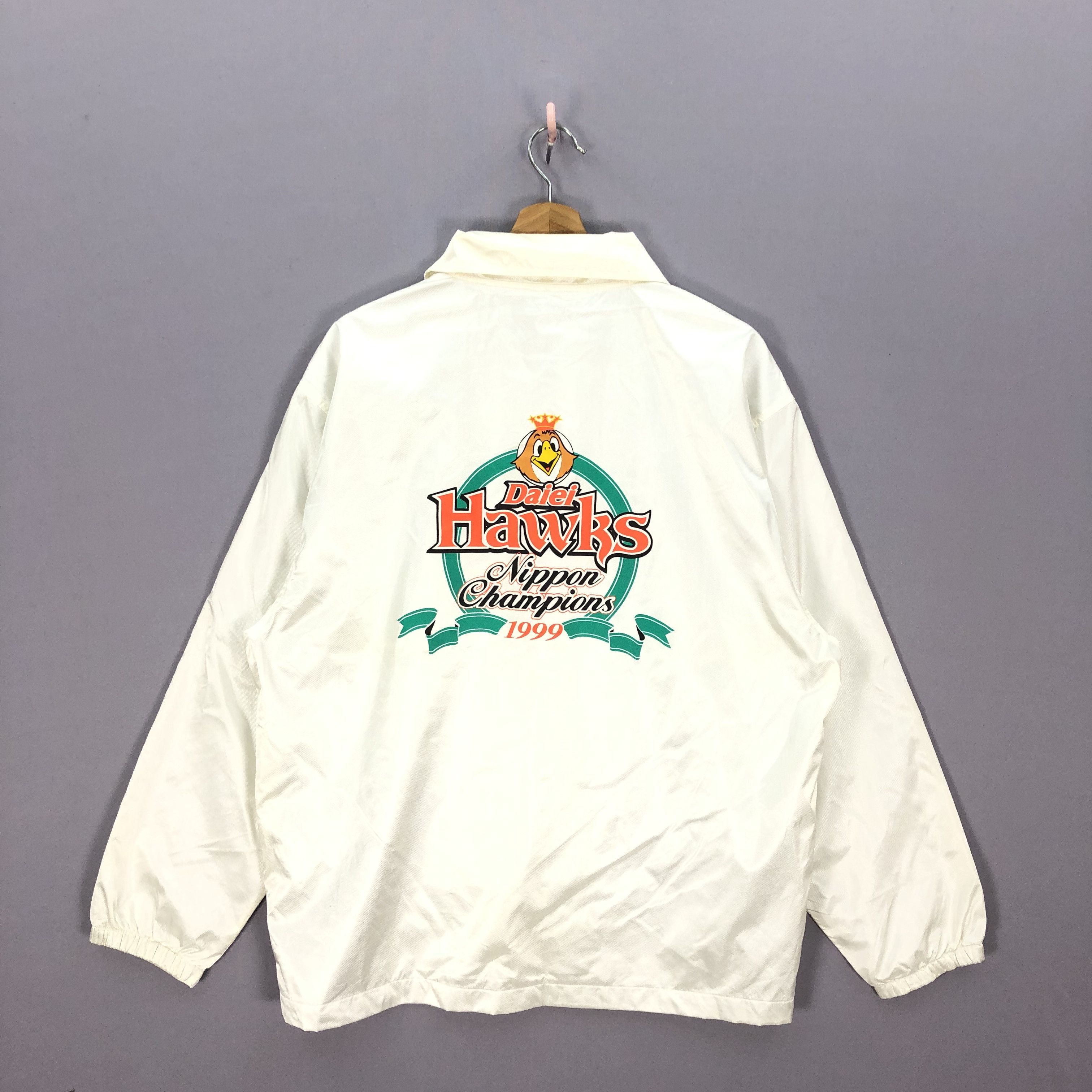 Japanese Brand × Vintage Vintage 1999 Daiei Hawks Nippon Champion Coach Jacket Size US L / EU 52-54 / 3 - 4 Thumbnail