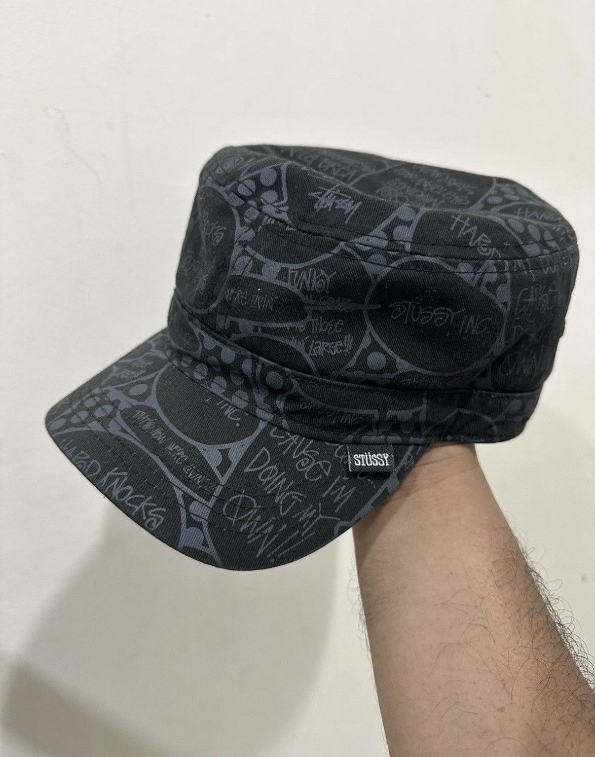 Stussy VTG STUSSY Full Print Punk Cap Size ONE SIZE - 1 Thumbnail