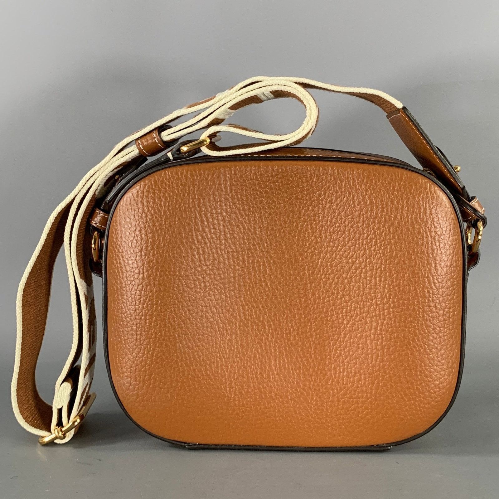 Stella McCartney STELLA McCARTNEY Brown White Studded Faux Leather Handbag Size ONE SIZE - 3 Thumbnail