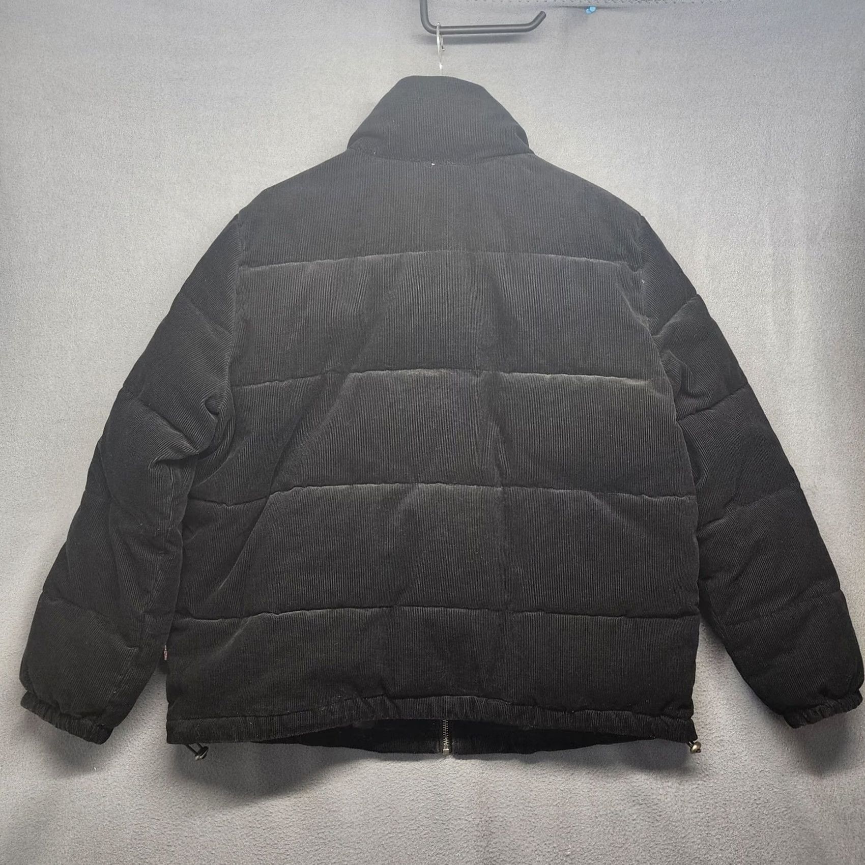 Levi's Levi Strauss Mens XL Black Corduroy Puffer Jacket Insulated Coat Size US XL / EU 56 / 4 - 2 Thumbnail