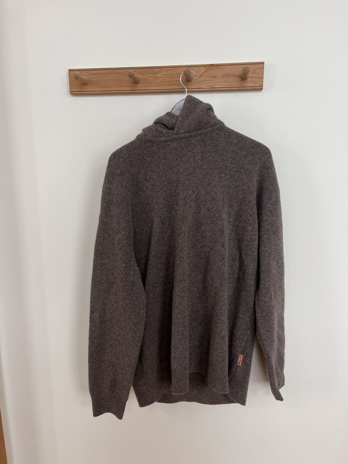 Acne Studios Acne Studios Grey/Beige cashmere/wool hooded sweater Size US S / EU 44-46 / 1 - 1 Thumbnail