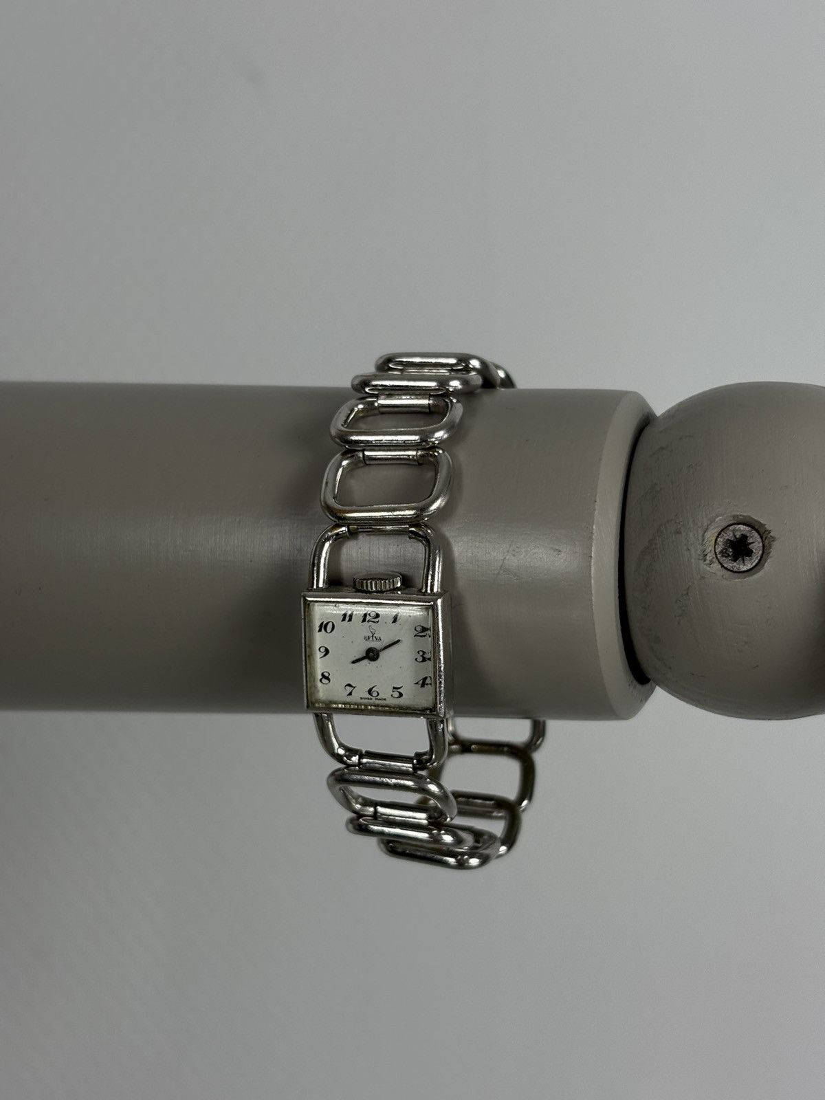 Casio Rare 50's Vintage HELVA Mechanical Swiss Watch Antique Silver Bracelet Size ONE SIZE - 6 Thumbnail