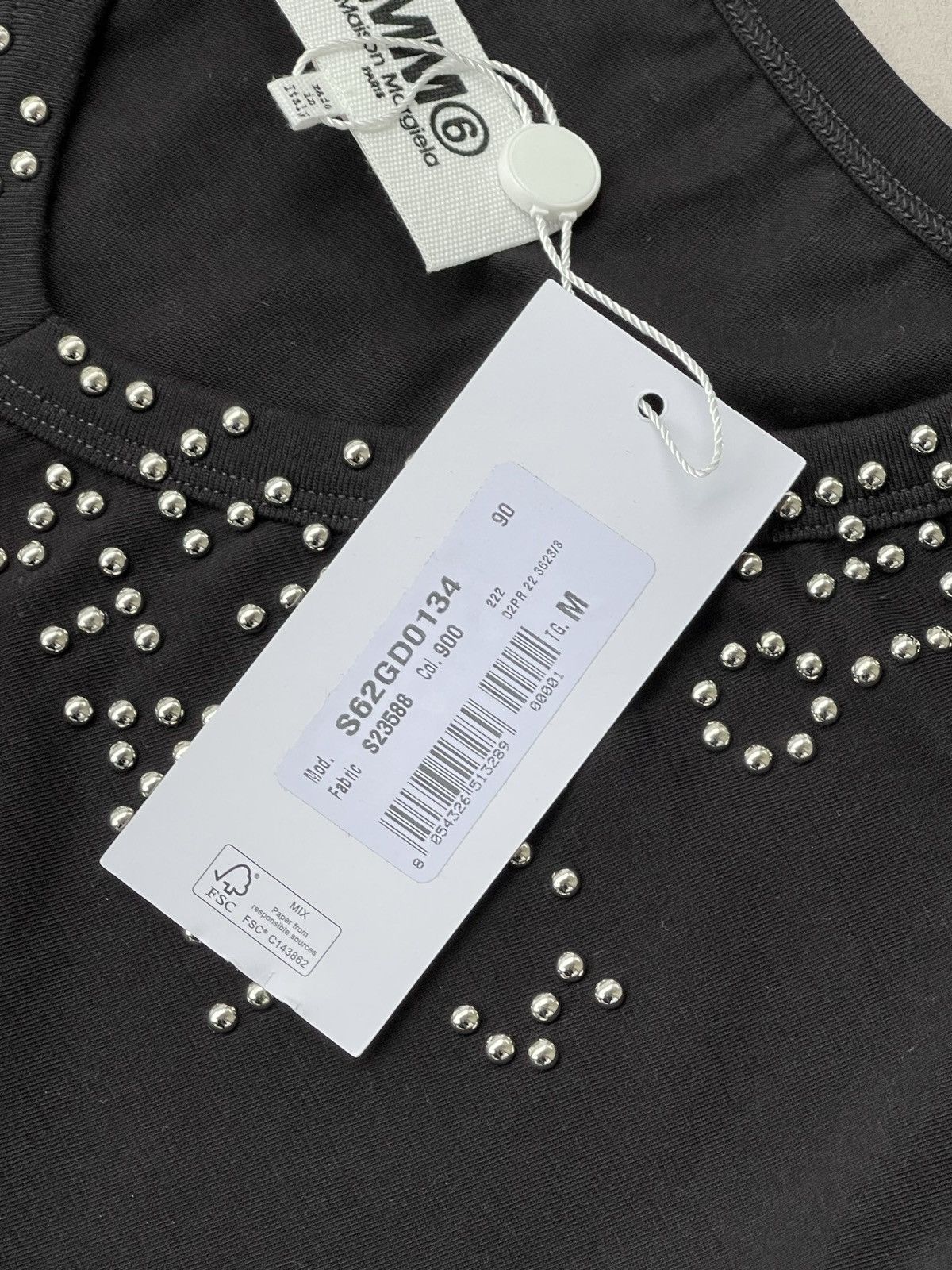 Maison Margiela !DS! SS22 Maison Margiela Studded Black Longsleeve T-Shirt Size US M / EU 48-50 / 2 - 23 Thumbnail