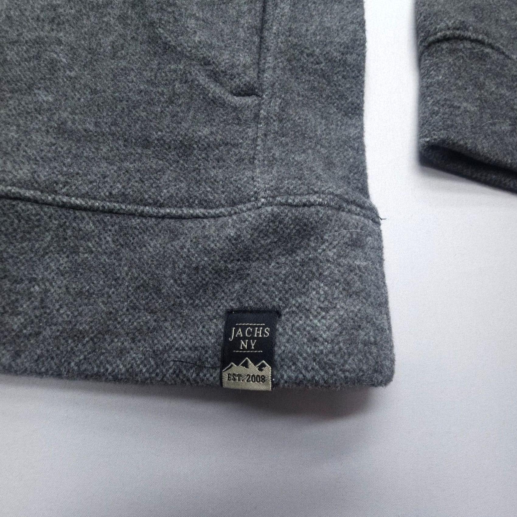 Vintage JACHS New York Wool Blend Sweater Hoodie Mens L Gray Knit Pullover with Pockets Logo Outdoor Knit Size US L / EU 52-54 / 3 - 4 Thumbnail