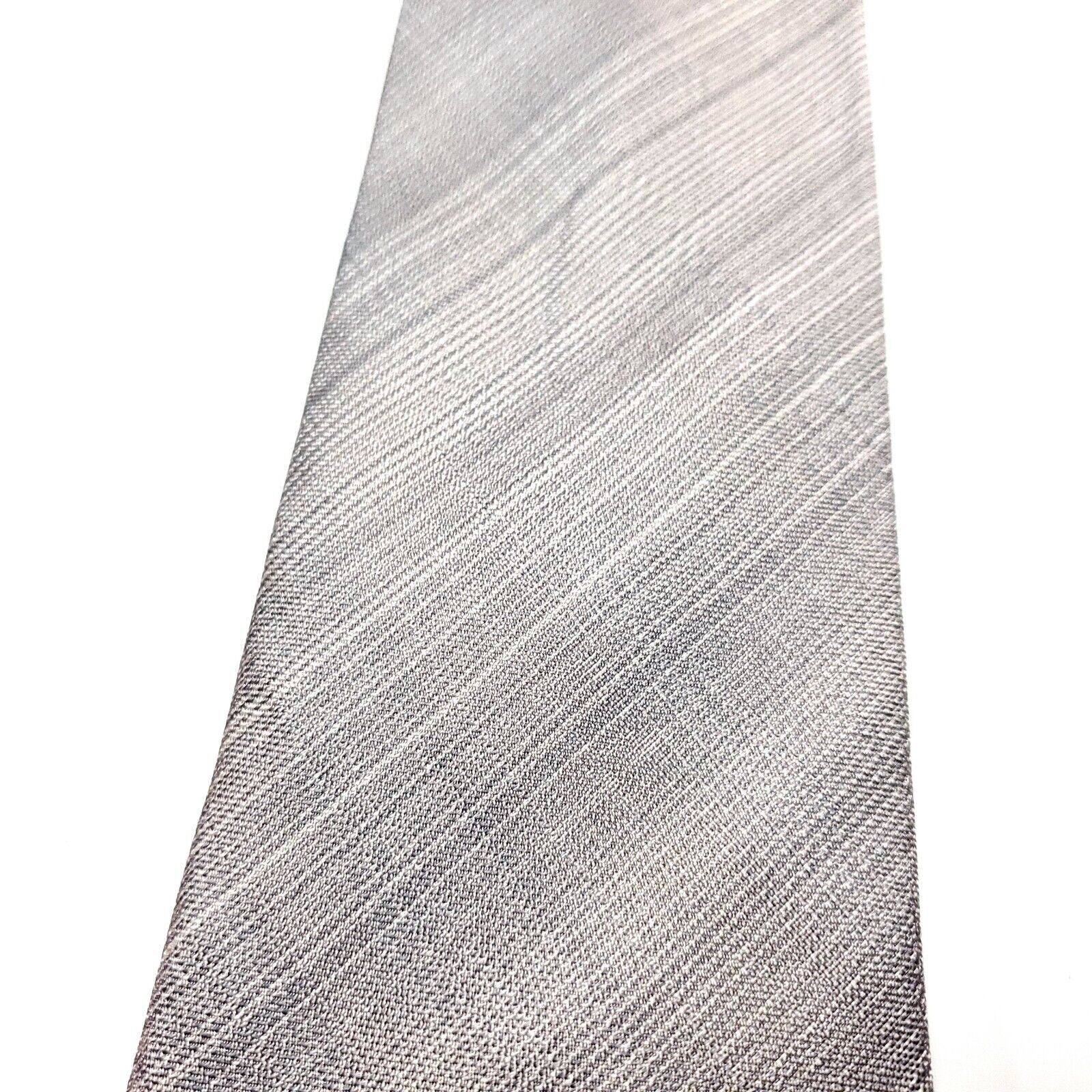 Kenneth Cole Kenneth Cole Reaction Silk Tie Silver Beige Woven Striped Size ONE SIZE - 2 Thumbnail