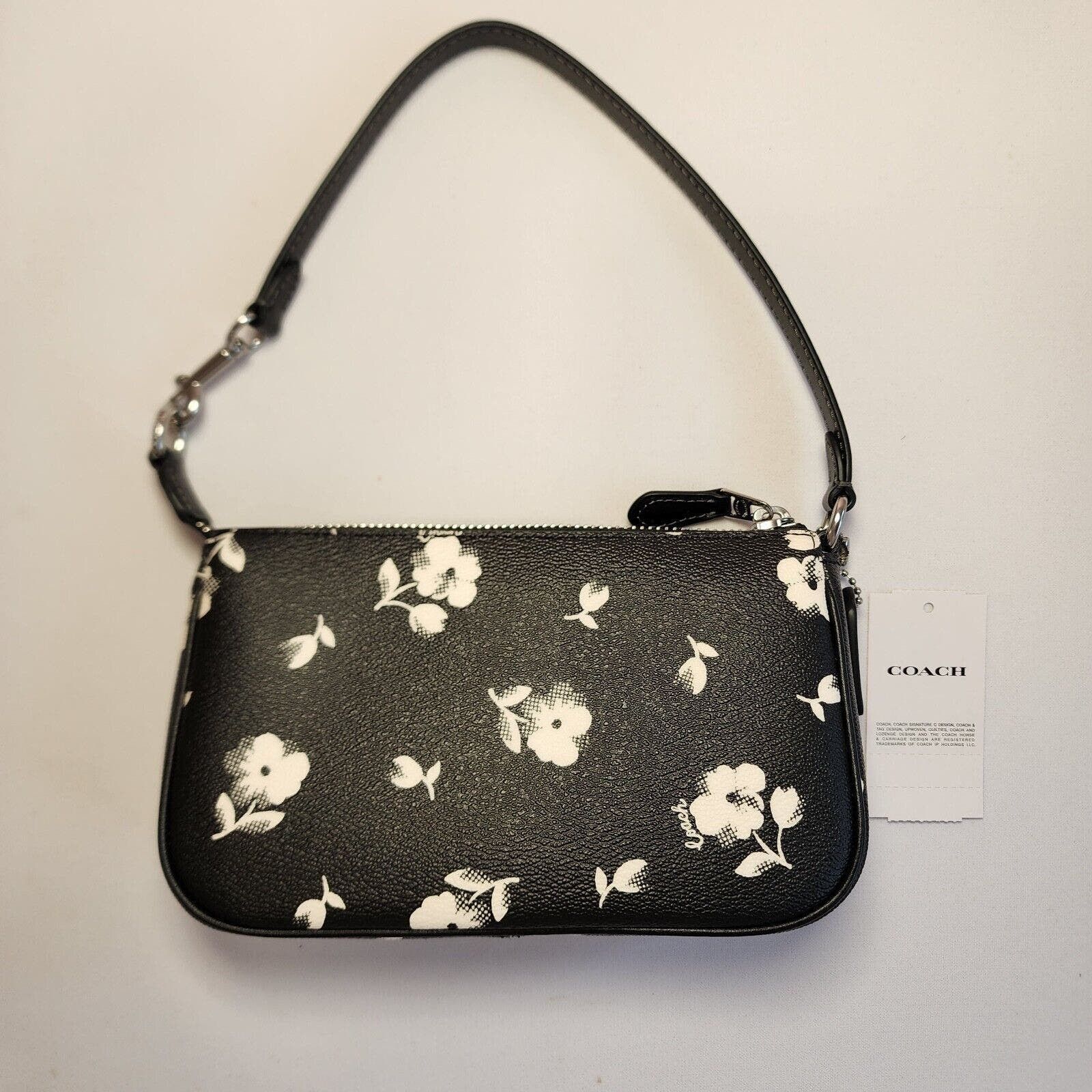 image of Coach Cp476 Nolita 19 Signature Canvas Bag Silver Black, Women's